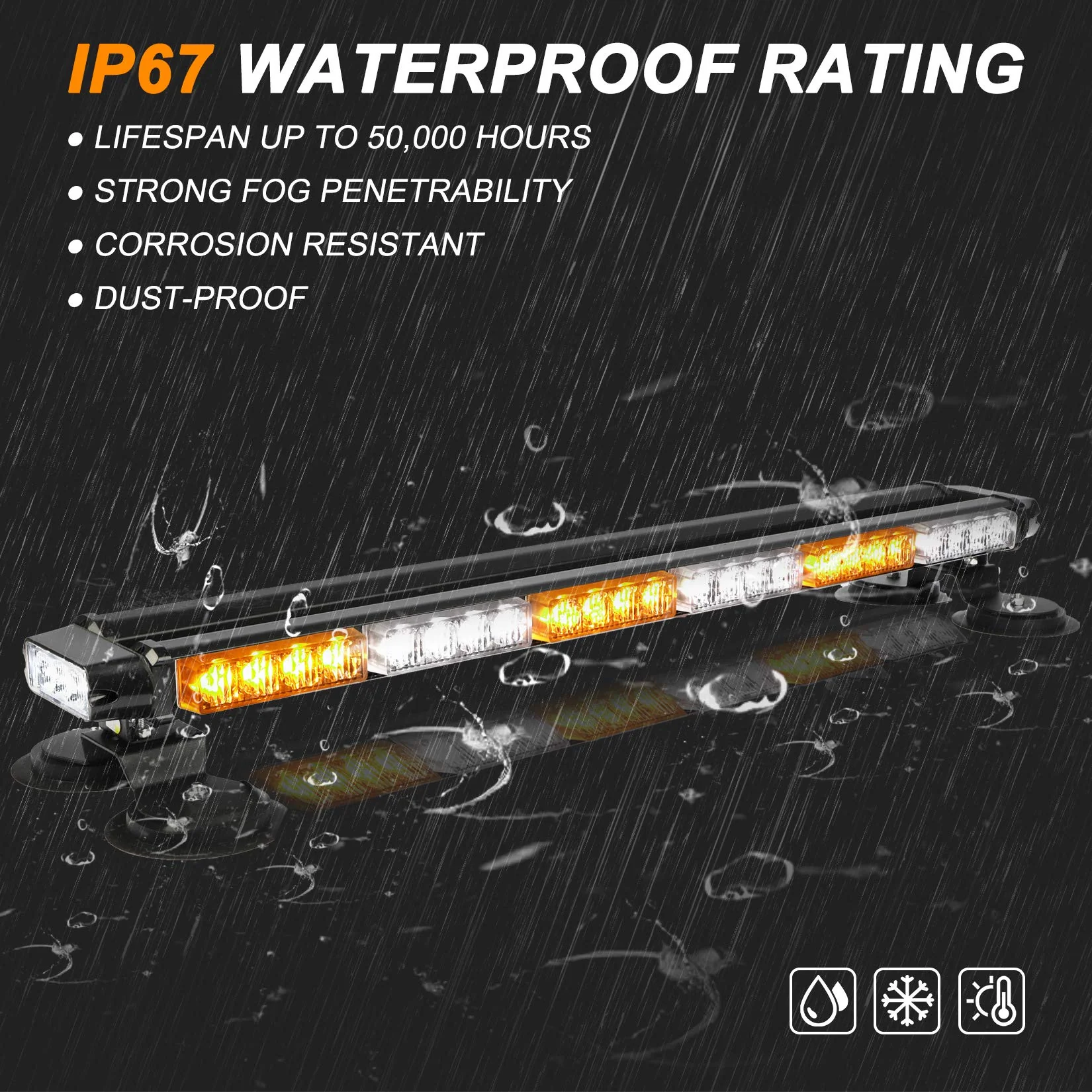 ASPL 29.5 54 LED Strobe Light Bar with Magnetic Base
