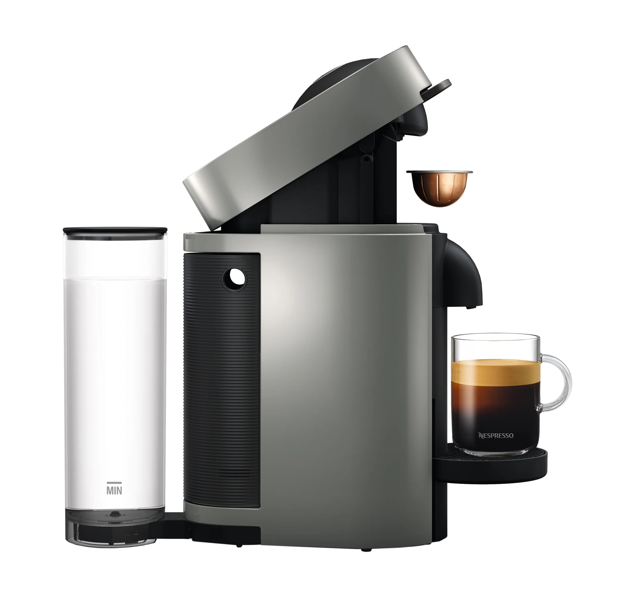 Nespresso New Vertuo Plus Coffee and Espresso Machine by De'Longhi with Aerocinno, Gray, Single - Serve Brewers