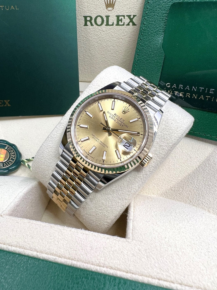 [Super Clone]RLX  Datejust 36mm 126233-0015 Champagne 36mm Dial Jubilee Bracelet Watch
