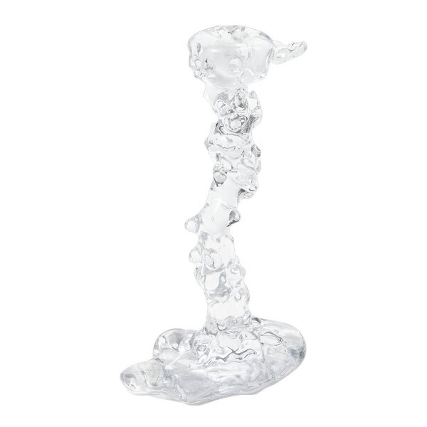 Drip lysestake i glass 25 cm klar