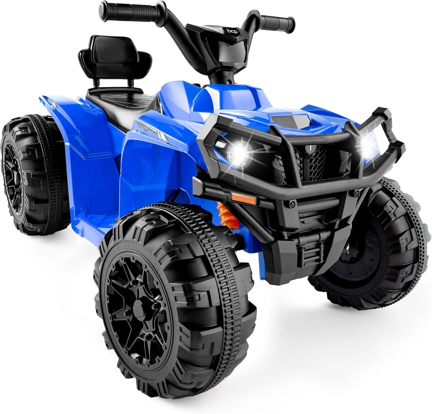 Quad électrique 12 V pour enfants Best Choice Products, véhicule tout-terrain à 4 roues avec audio Bluetooth, vitesse maximale de 3,9 km/h, pneus à crampons, phares LED et radio.