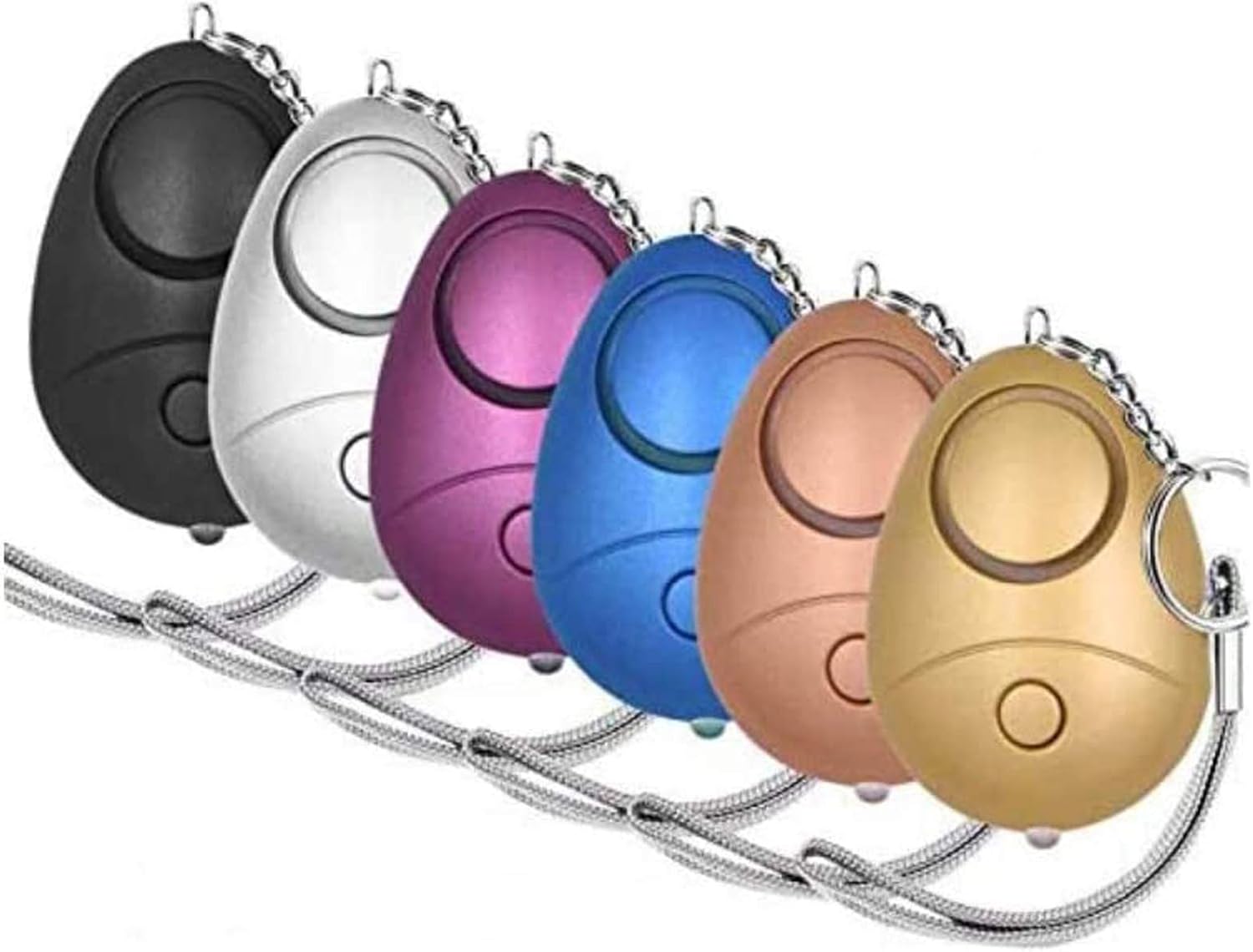 KOSIN Personal Safety Alarm, 6 Pack 140DB Personal Security Alarm Keychain with LED Lights, Emergency Safety Alarm for Women, Men, Children, Elderly