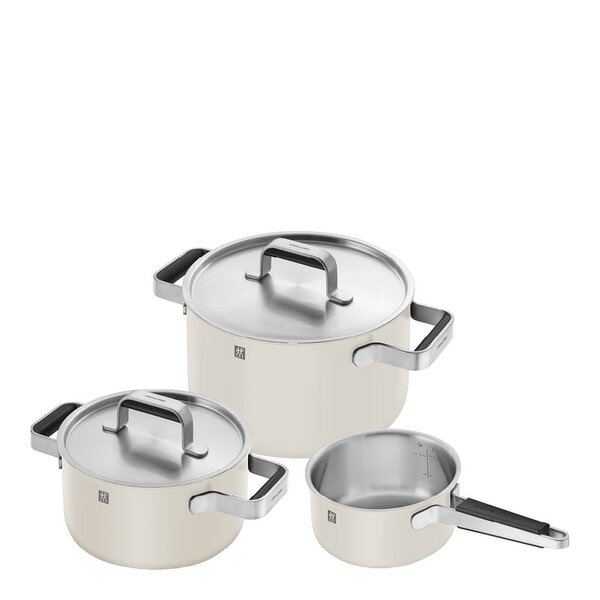 Pure grytesett 5 deler elfenbenshvit