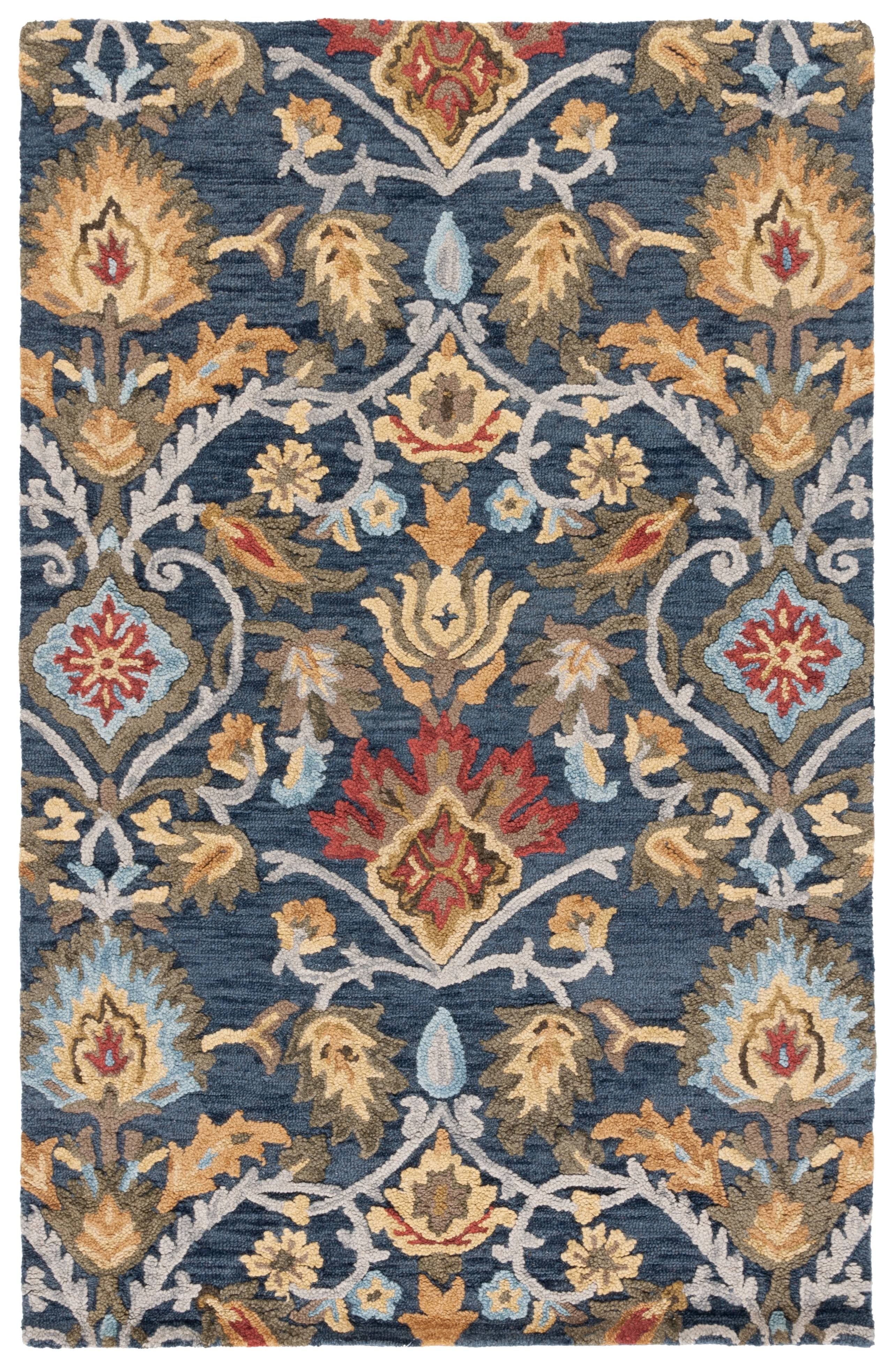 Safavieh Blossom Navy/Multi 3 ft. x 5 ft. Area Rug
