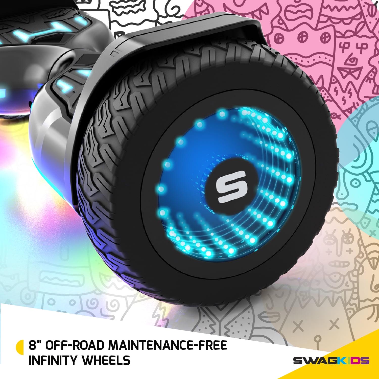 Warrior XL Off Road Hoverboard 250 lb Weight Limit Music Synced Bluetooth LED Lights 8 Inch Infinity Wheels 8 Mph LiFePo Battery UL Compliant Image 4