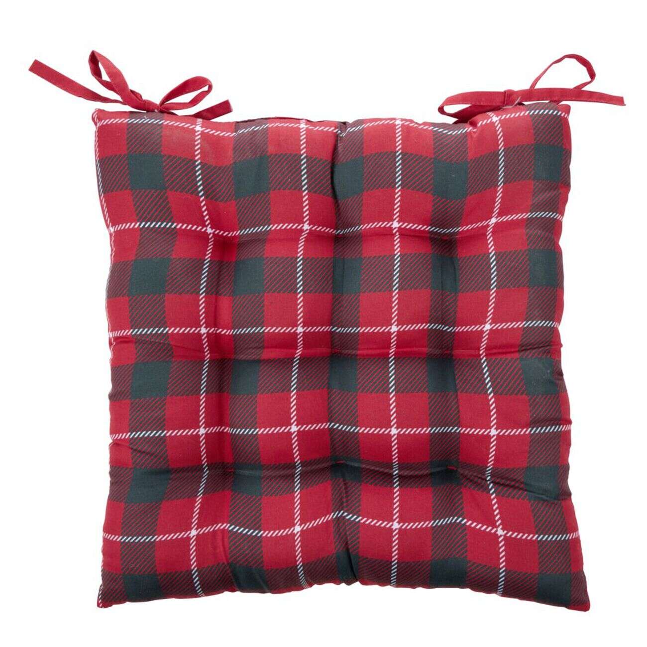 Galette de chaise carré tissu motif Noël 40x40cm (4 modèles)