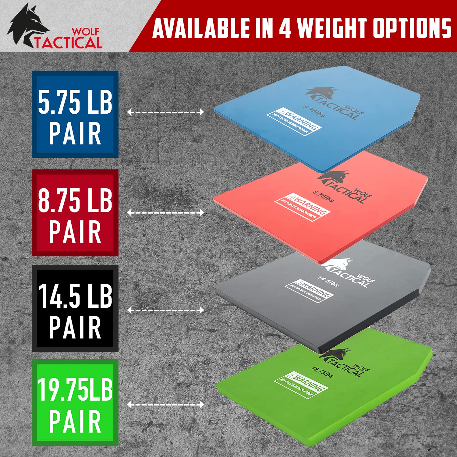 WOLF TACTICAL Weight Vest Plates WODs. Strength Training