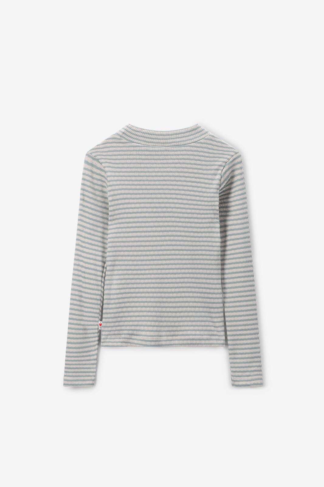 Lichtblauwe gestreepte longsleeve