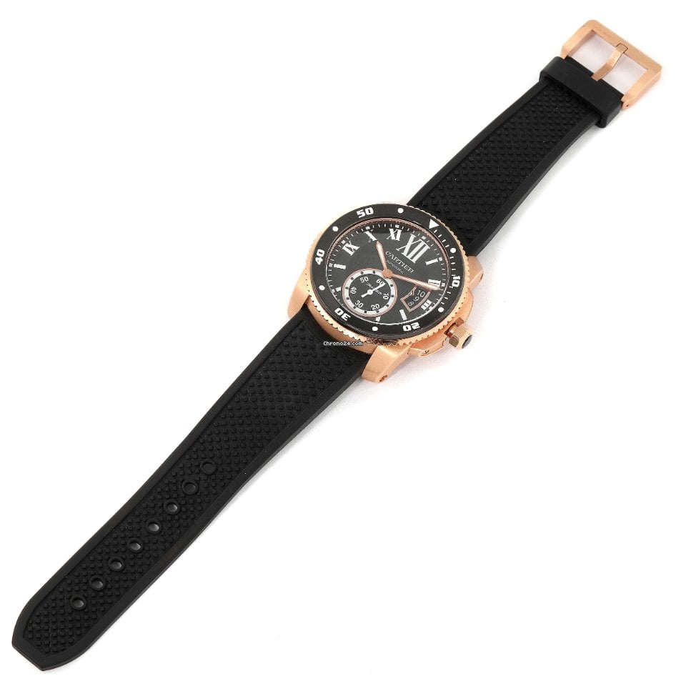 [Super Clone]Calibre Rose Gold Black 42mm