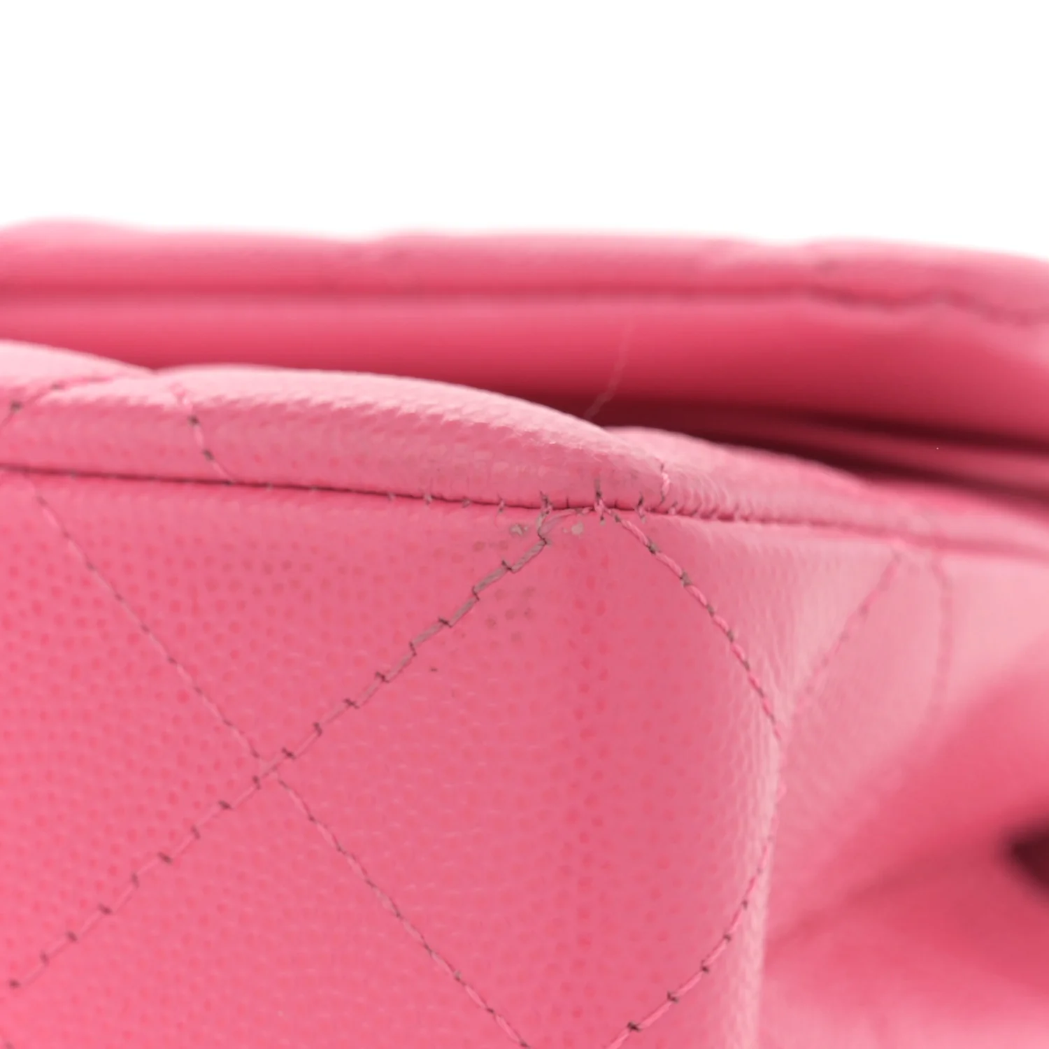Caviar Quilted Small Double Flap Pink