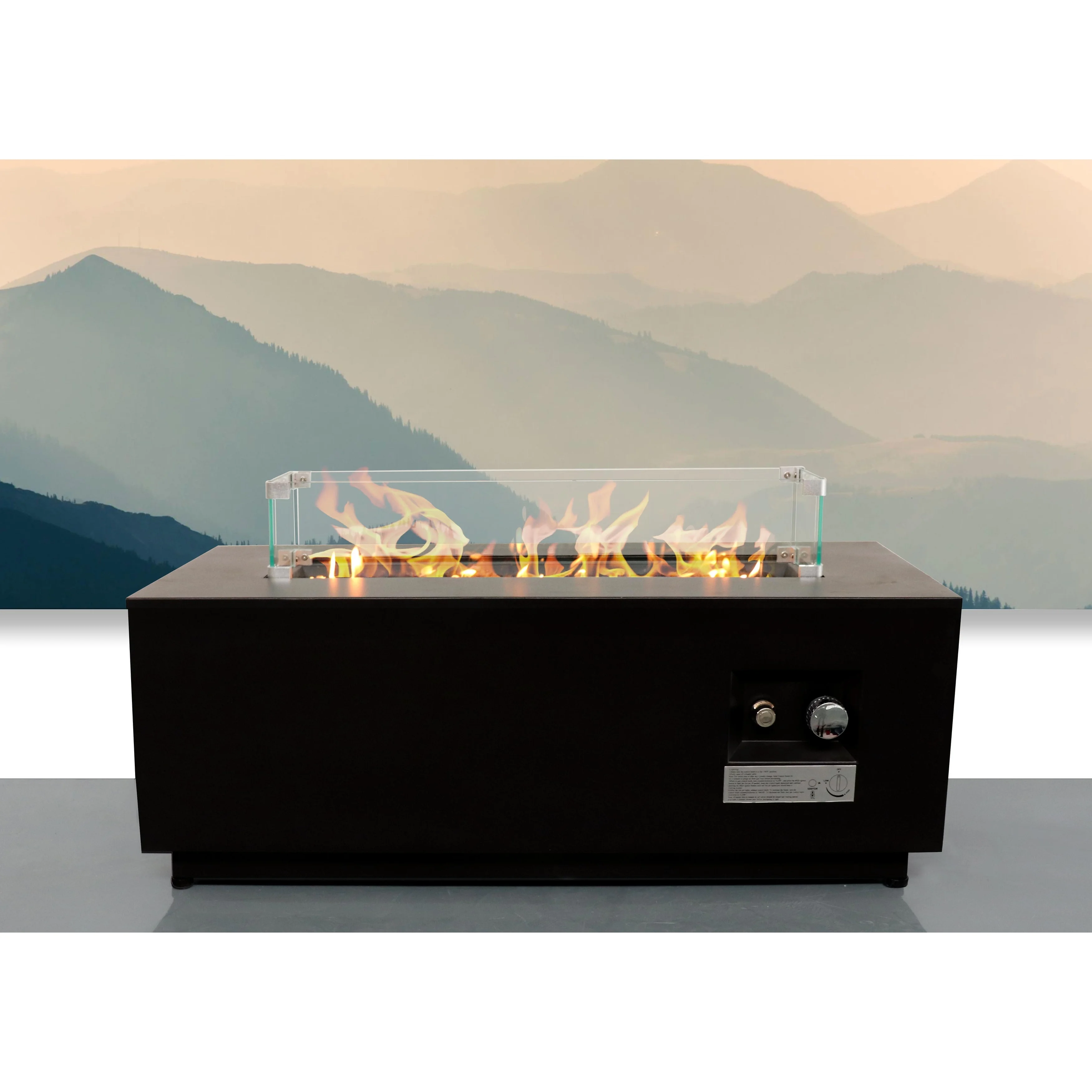Living Source International LSI 42" Steel Propane/Natural Gas Fire Pit Black(Black)
