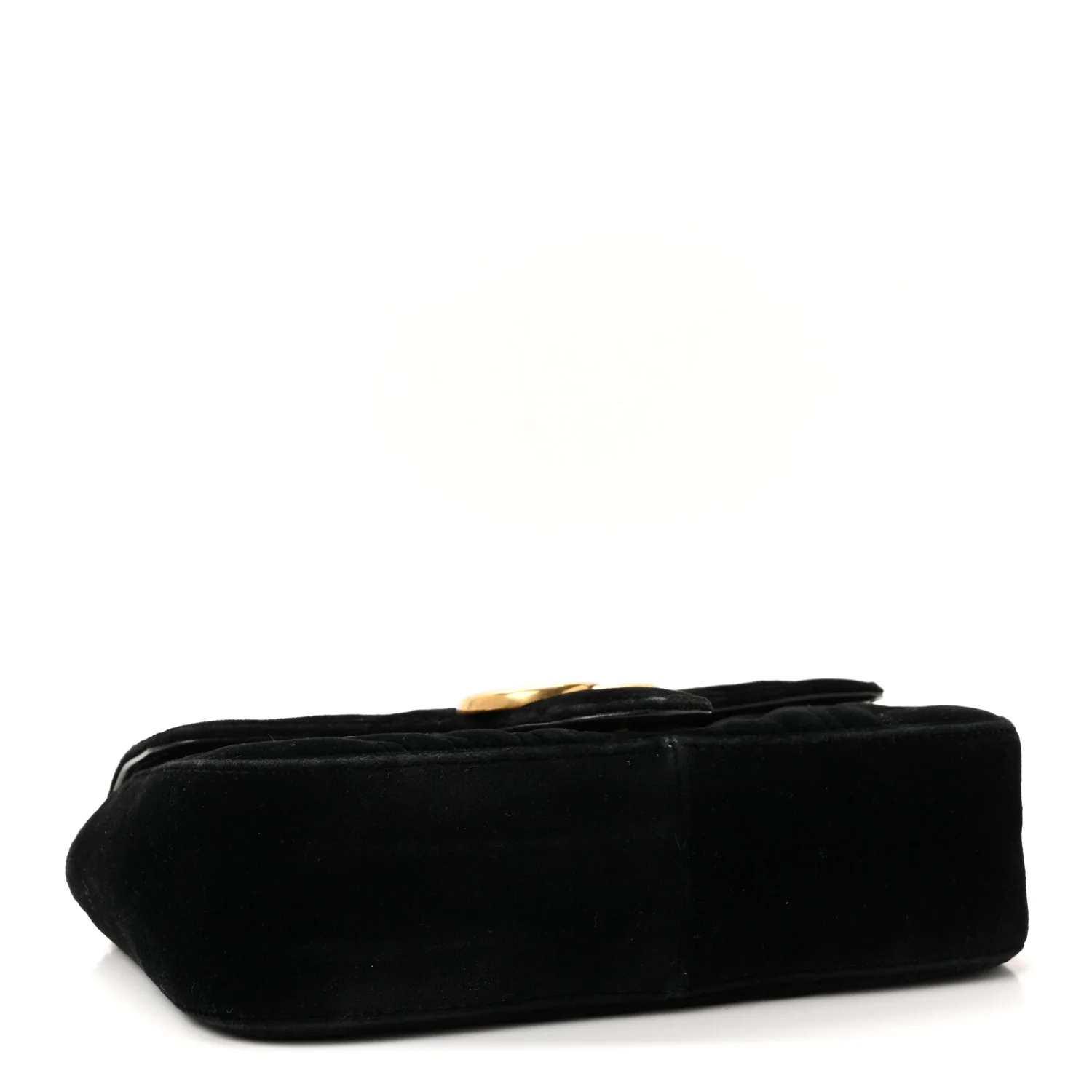 Velvet Matelasse Mini GG Marmont Shoulder Bag Black