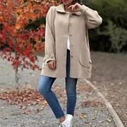 Veste femme mi-longue coupe ample