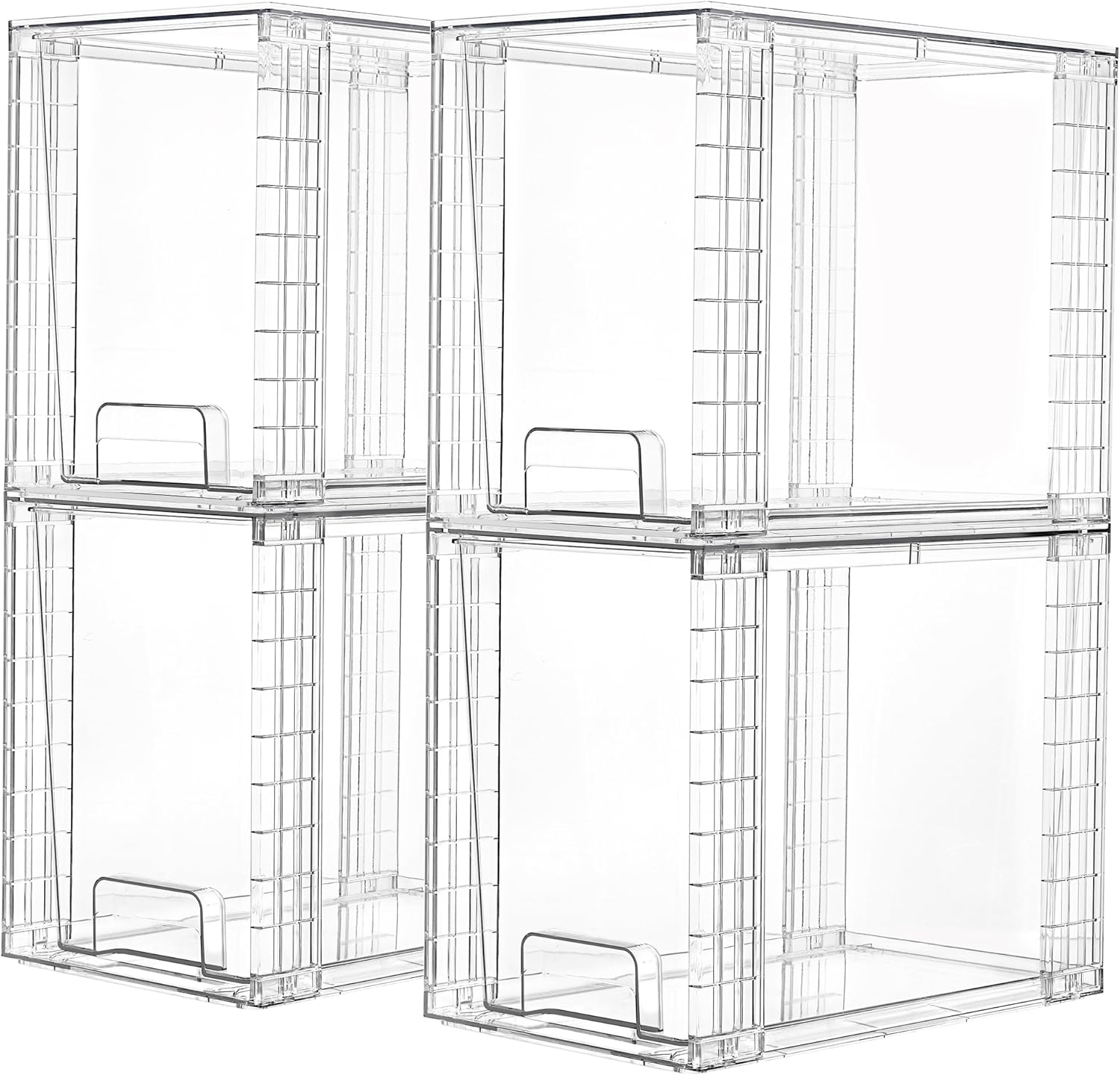 Vtopmart 4 Pack Clear Stackable Storage Drawers, 9.7