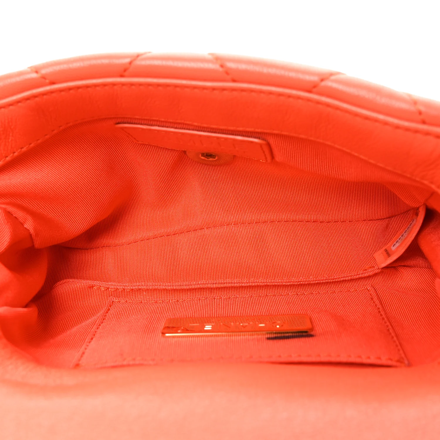 Goatskin Quilted Chanel 19 Waist Bag Orange