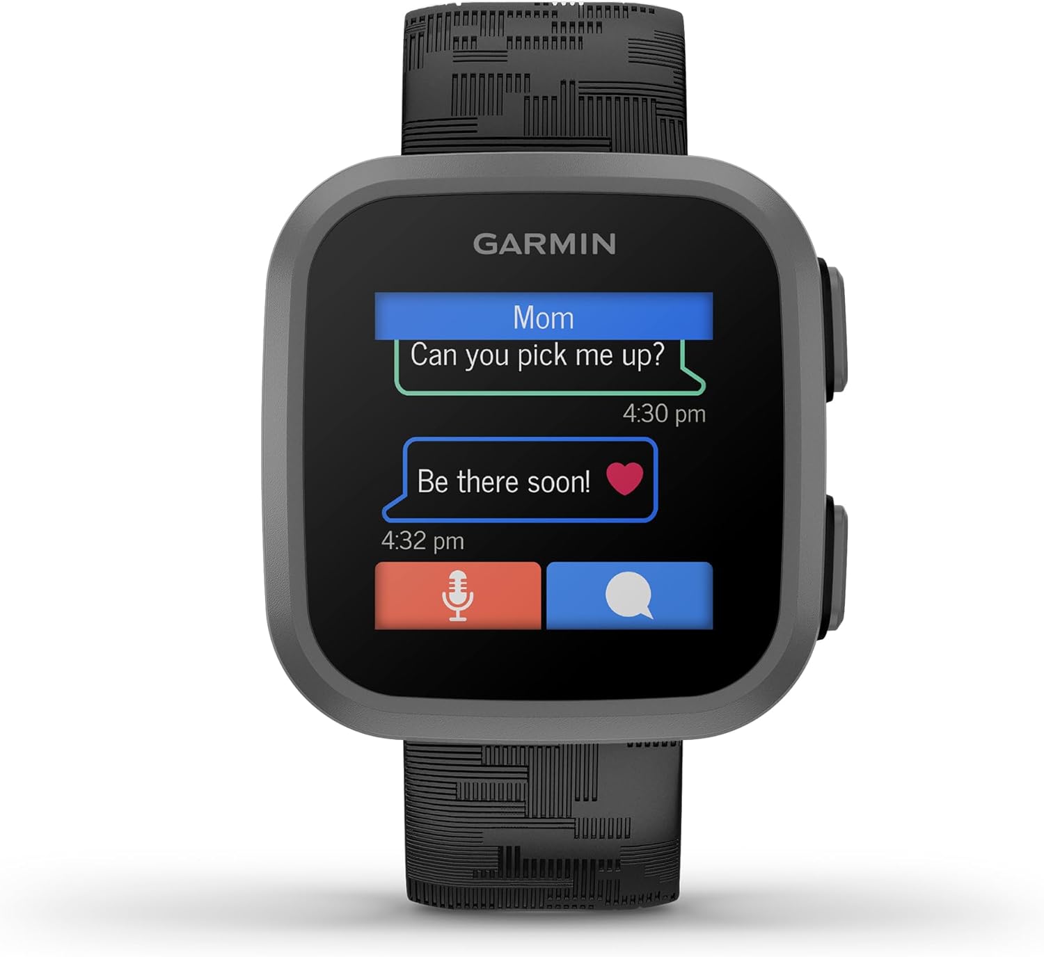 Garmin Bounce™  Kids Smartwatch  Two-Way Text and Voice Messaging  Location Tracking  Black Camo