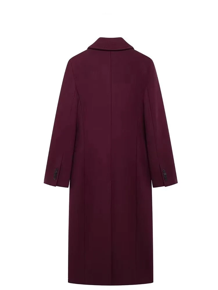 Manteau croisé à manches longues