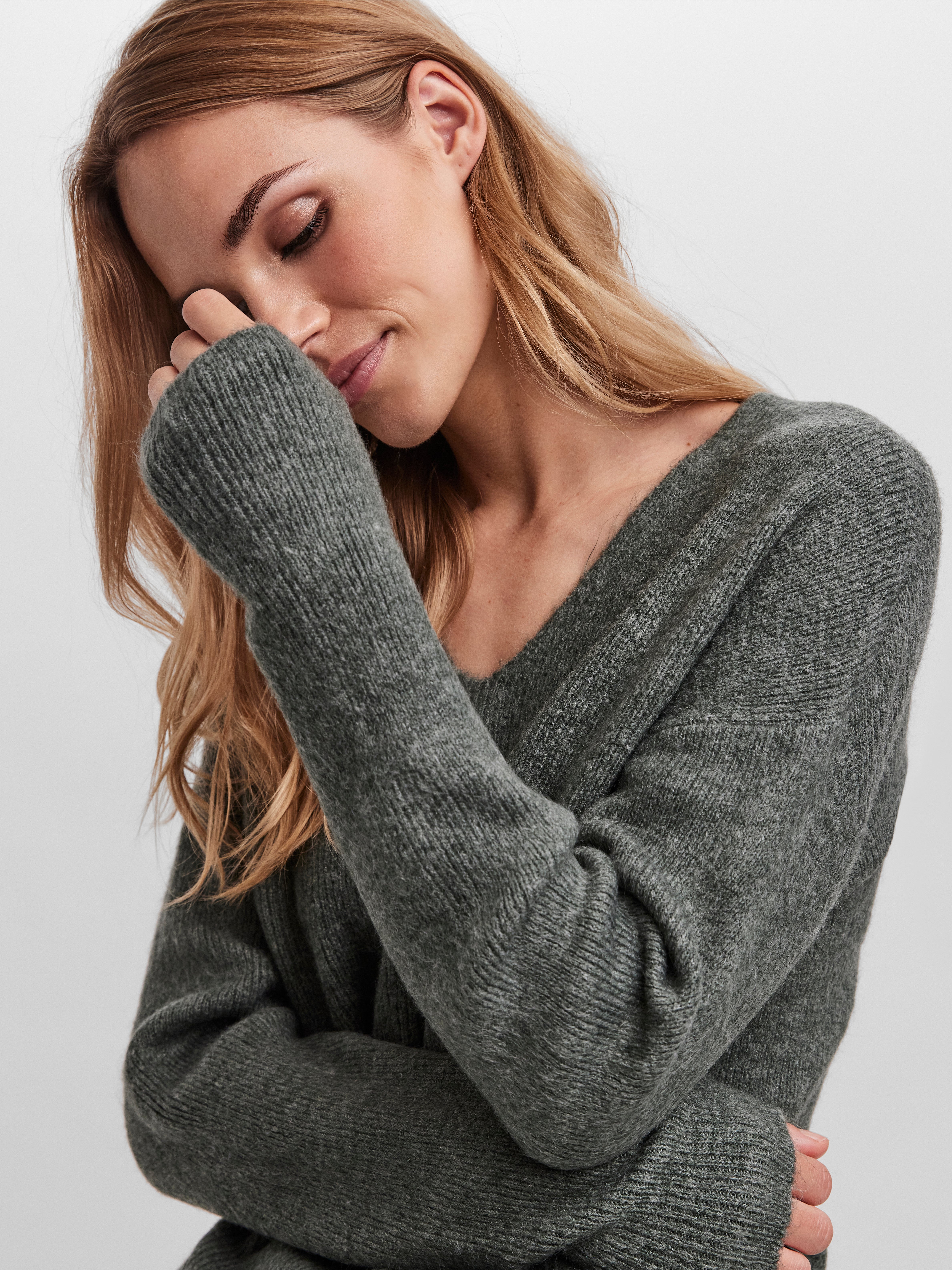 VERO MODA® VMCREWLEFILE Knitted pullover