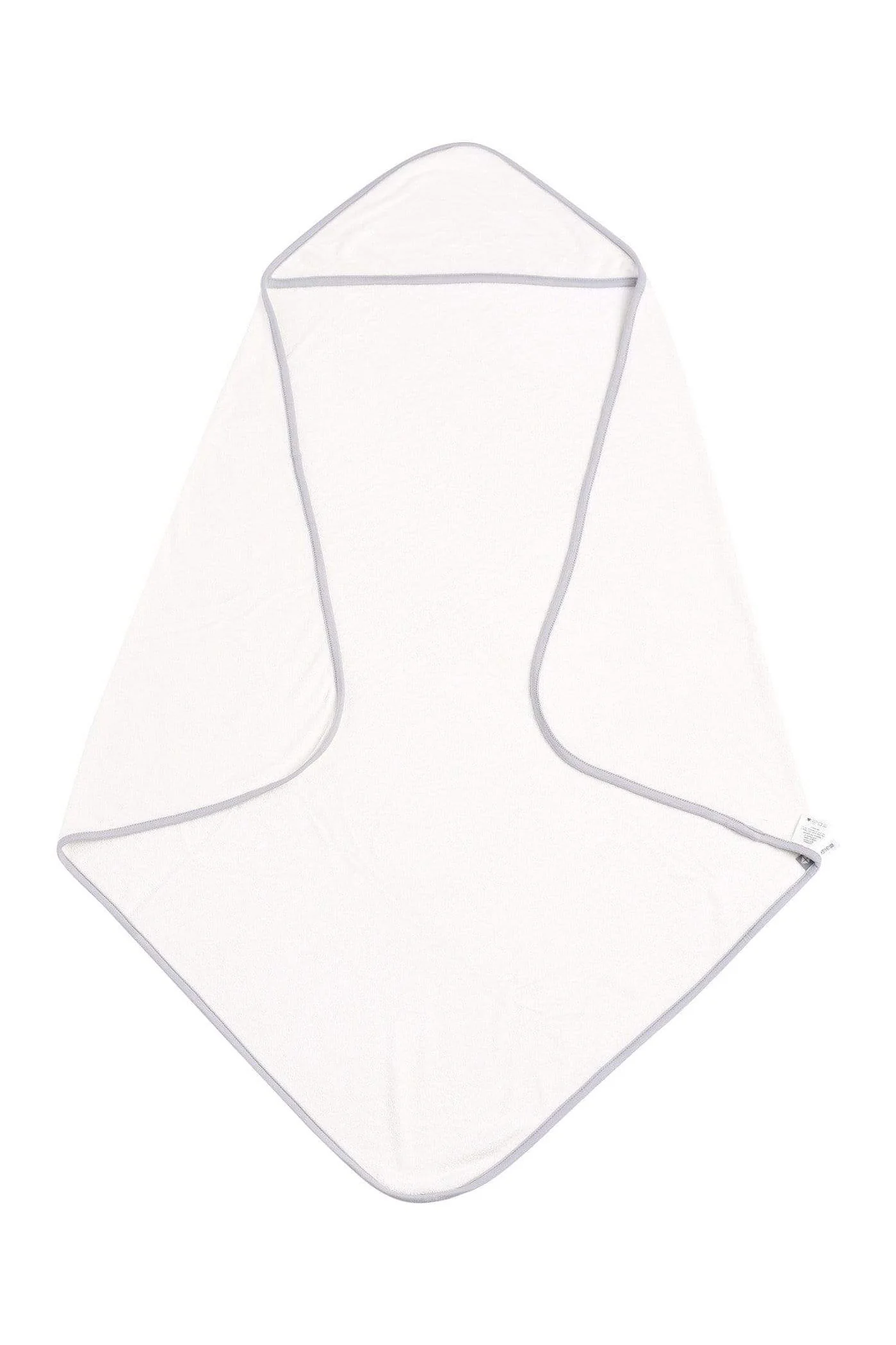Hooded Bath Towel in Cloud with Storm Trim