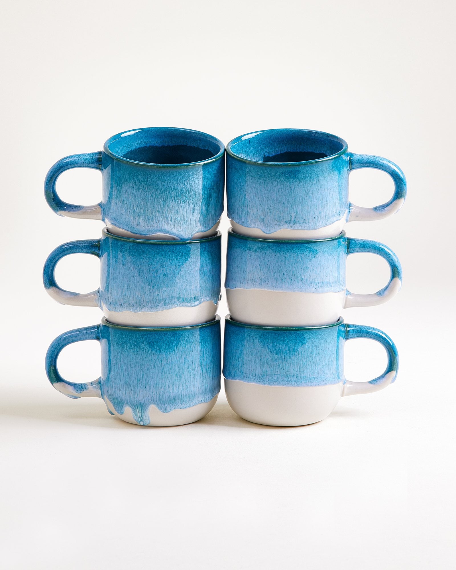 COIMBRA - SMALL MUG TURQUOISE SET OF 6