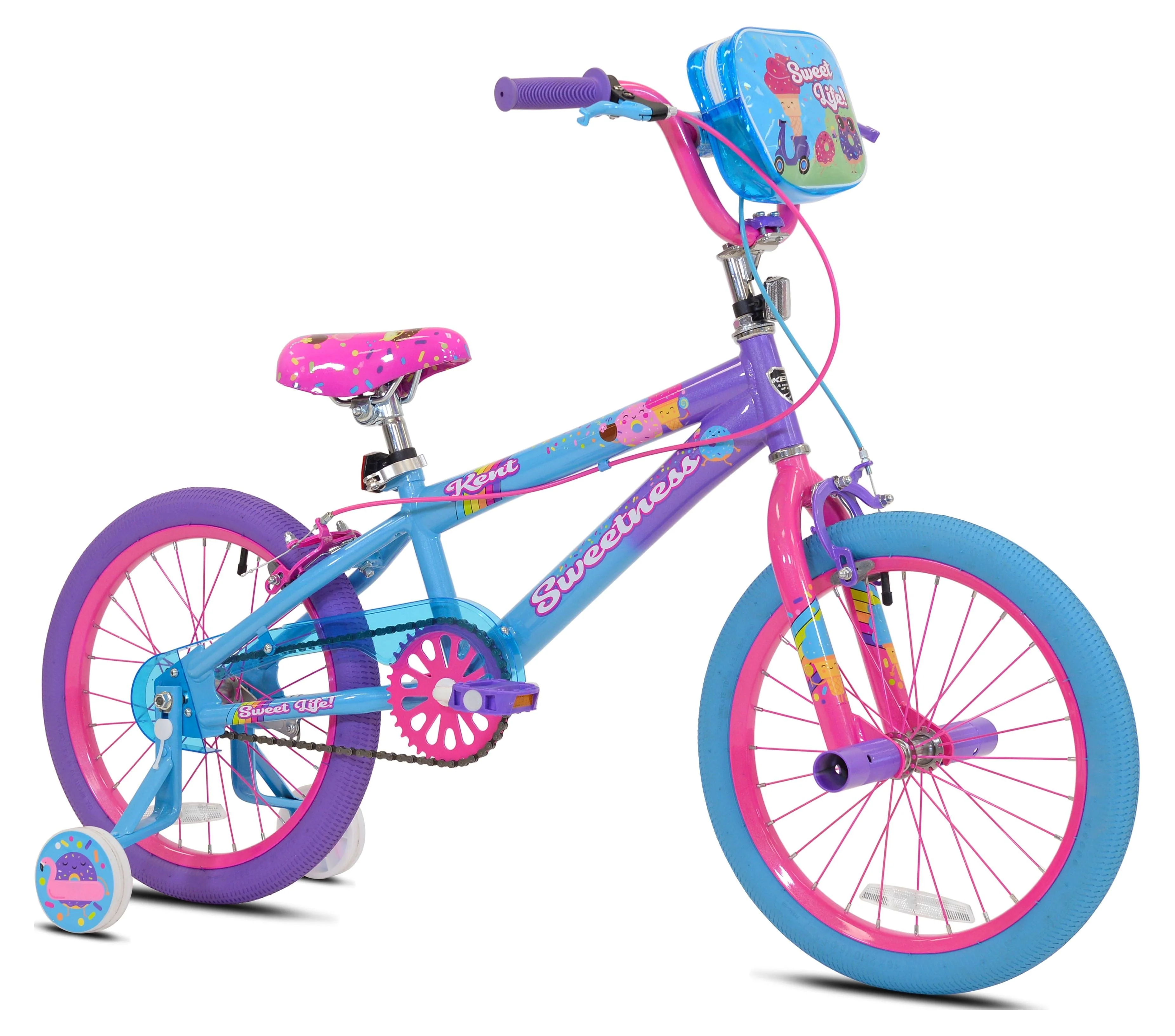18" Sweetness Girls Child Bike, Purple/Pink/Blue