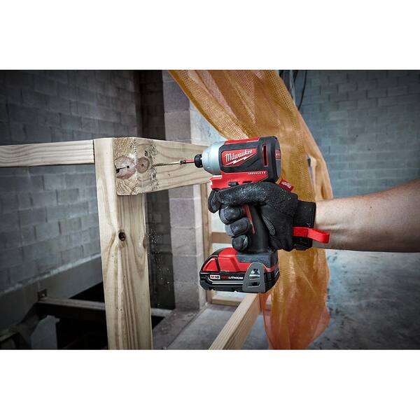 M18 18V Lithium Ion Brushless Cordless Hammer Drill/Impact Combo Kit (2 Tool) with 2 Batteries, Charger and Bag Image 7