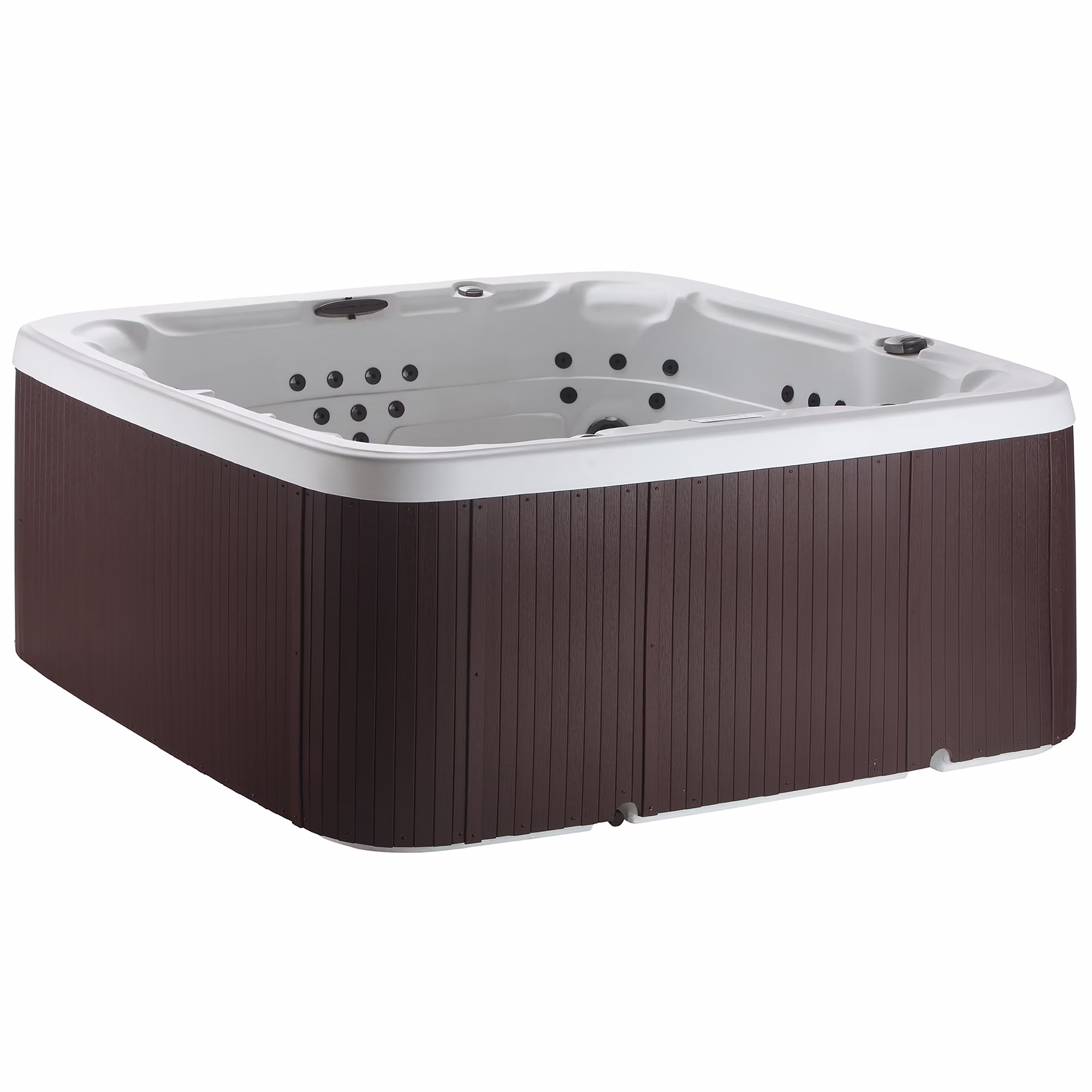 LS700DX Hot Tub 7 Person, 90-Jet, 220-Volt, Arctic White / Espresso Brown(Arctic White/Espresso)