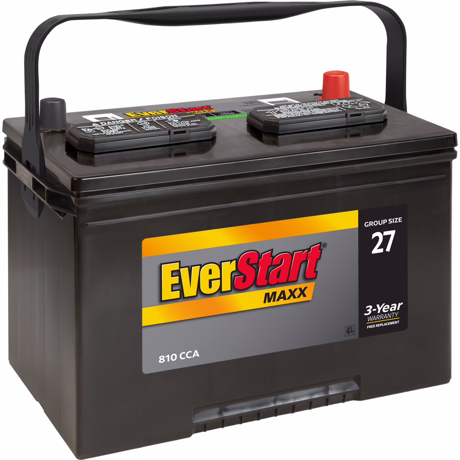 Maxx Lead Acid Automotive Battery, Group Size 27 12 Volt, 810 CCA 160RC(Single)