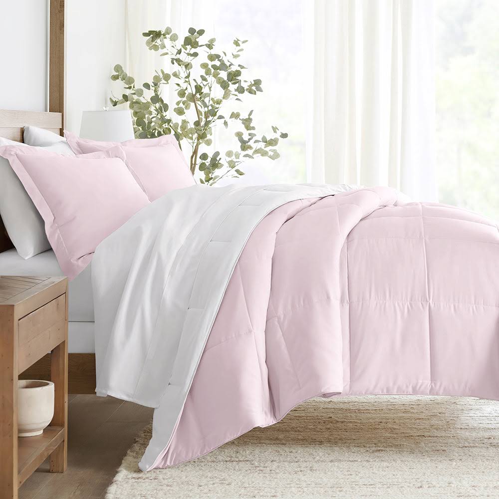 Twin Down Alternative Reversible Comforter Set - Blush
