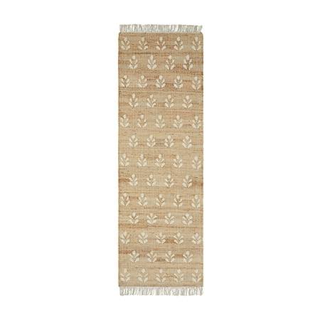 Better Homes & Gardens Floral Jute 2.5' x 7' Runner Rug by Dave & Jenny Marrs