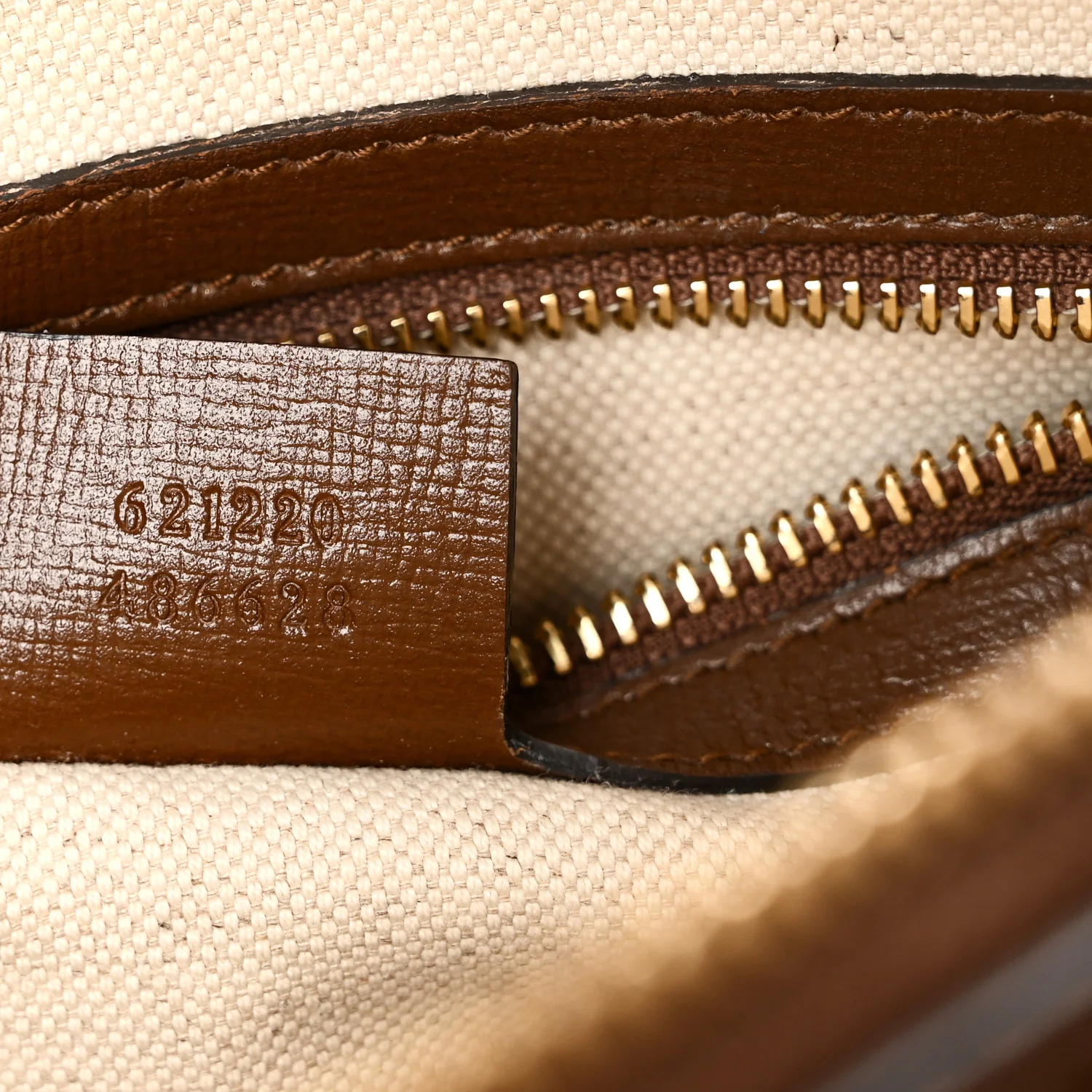 GG Supreme Monogram Azalea Calfskin Small Horsebit 1955 Top Handle Bag Beige Ebony Brown Sugar