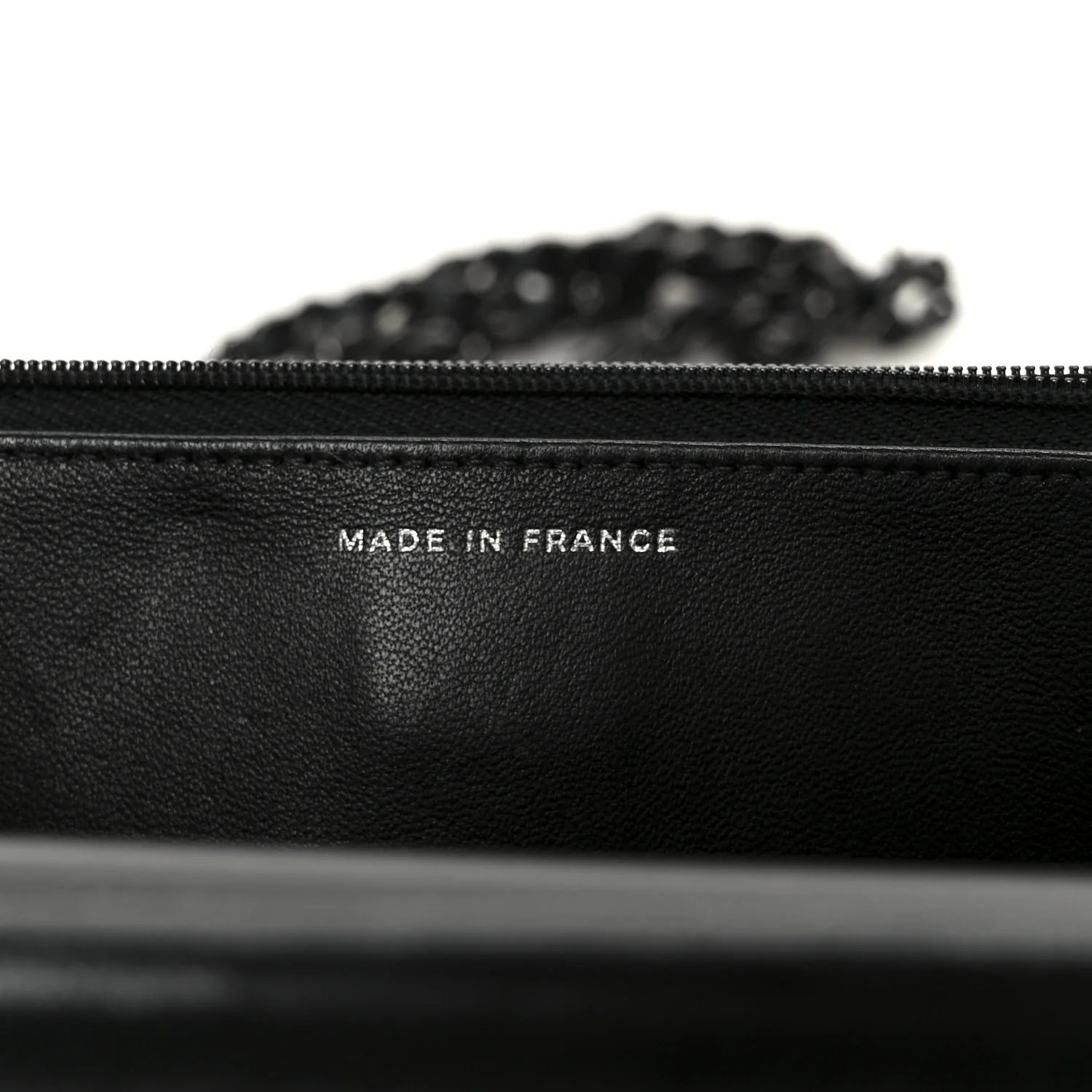 Lambskin Quilted Wallet On Chain WOC So Black