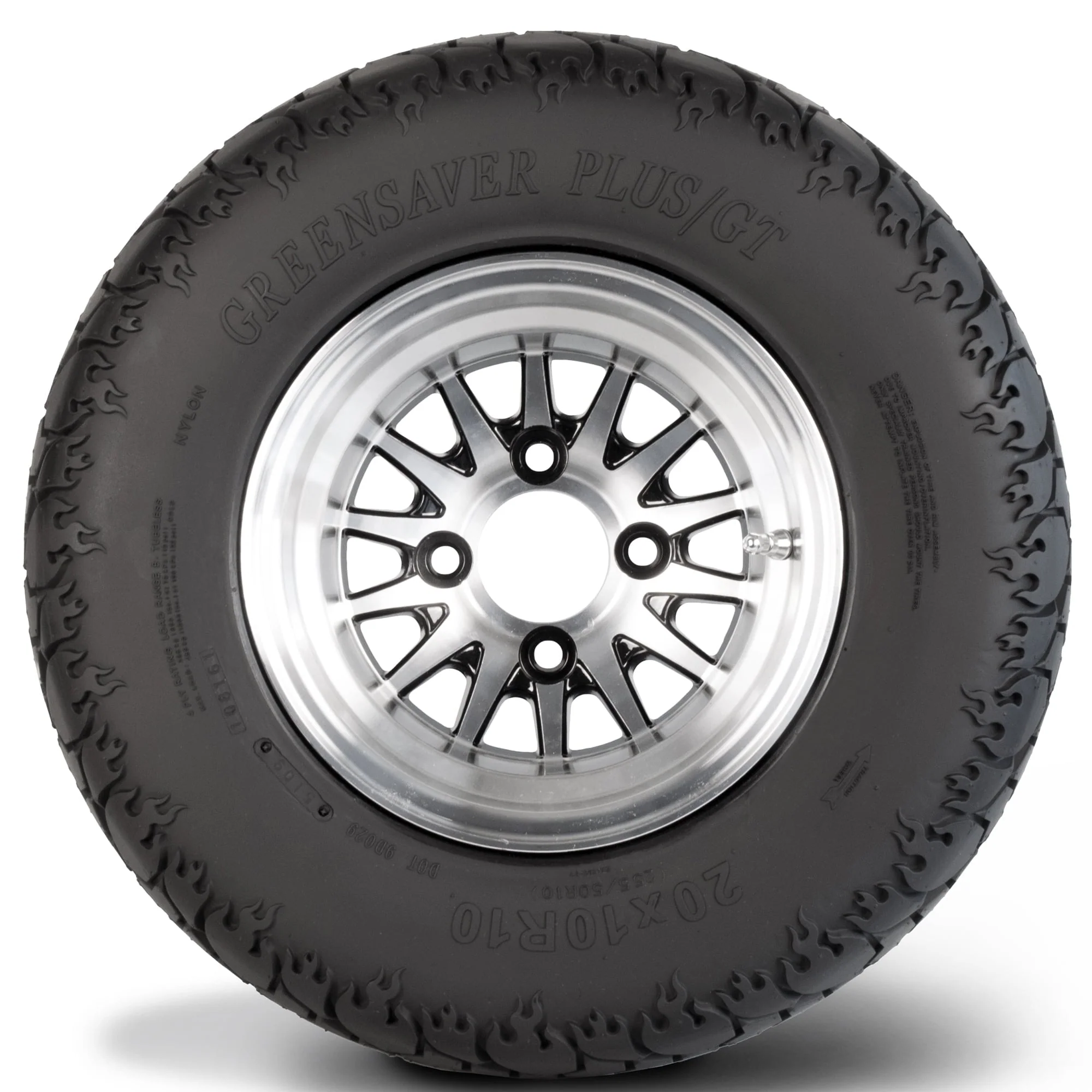 Greenball Greensaver 215/35R12 Plus GT Performance Radial 4 - Ply Rated Golf Cart Tire; 1 Tire, No Wheel