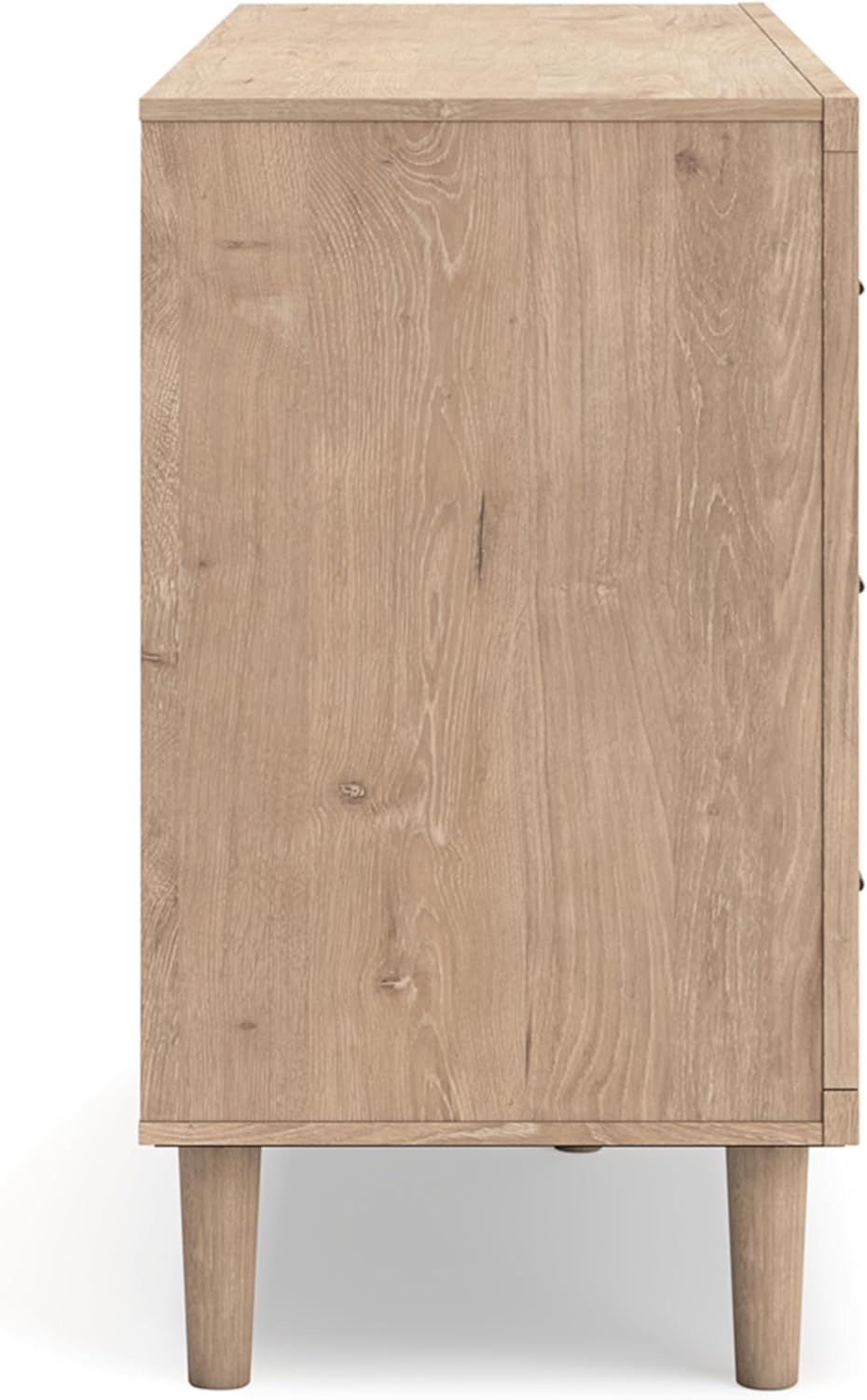 Signature Design by Ashley Cielden Coastal 6-Drawer Dresser, Bronze-Tone Knobs, Safety Stop, Textured Cane Details, 62.01