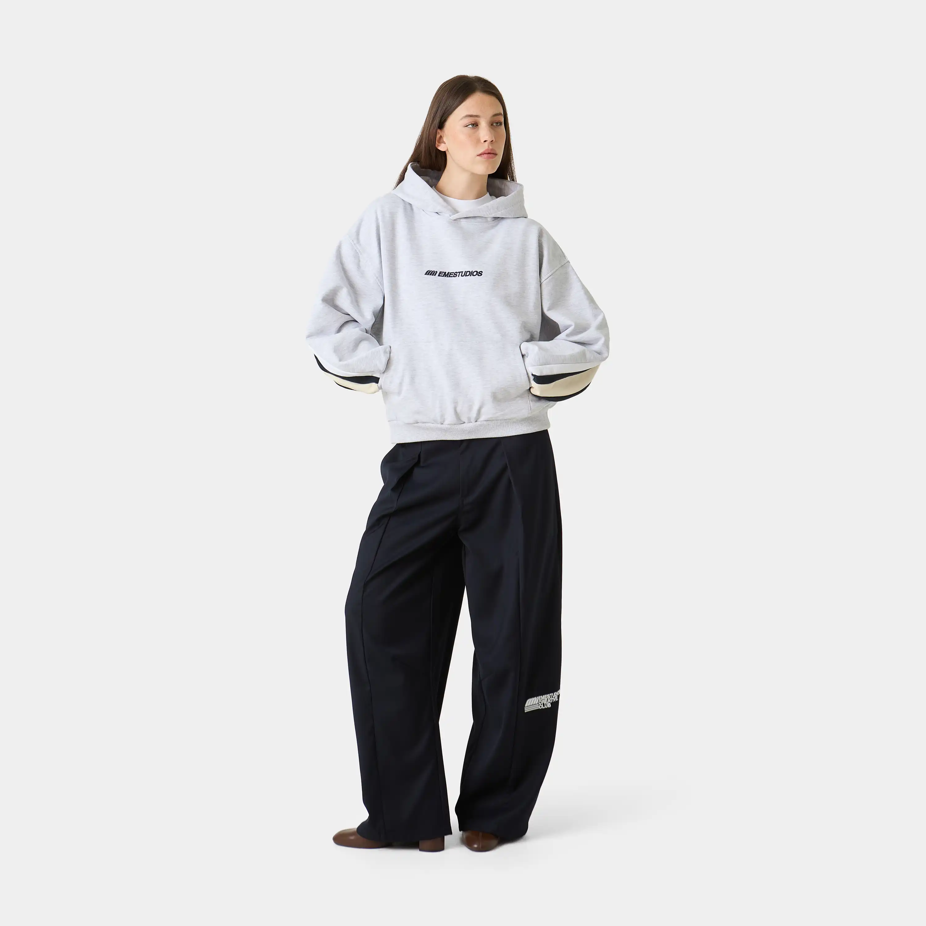 Vanguard Heather Grey Oversized Hoodie
