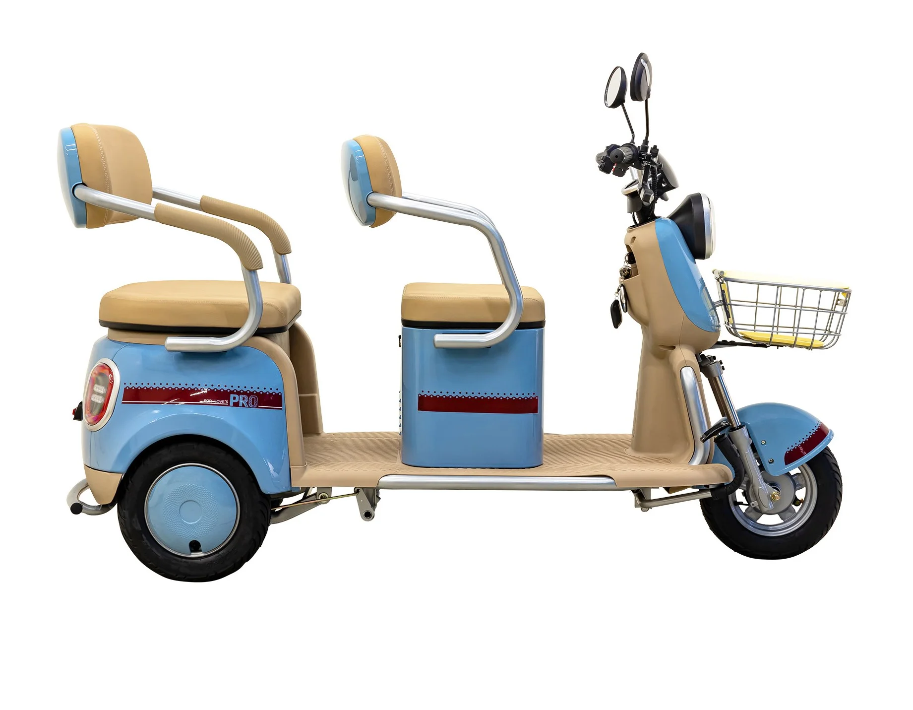 MGC E-Trike 3-Wheel Electric Cart 17 MPH, 2-Seater Adult Scooter Blue(Blue) - Image 8