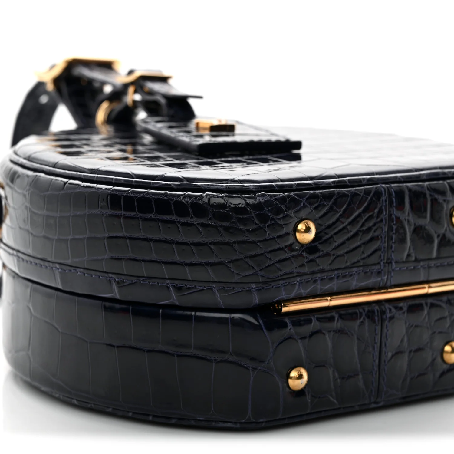 Crocodile Petite Boite Chapeau Navy