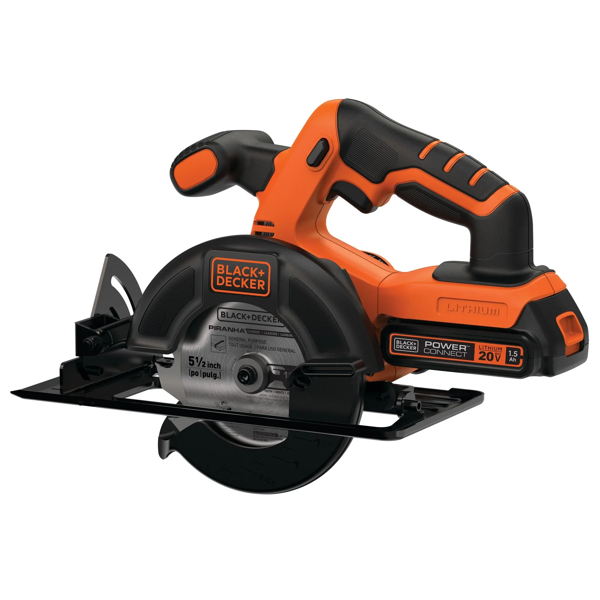 BLACK+DECKER 20V MAX* POWERCONNECT 5-1/2 in. Cordless Circular Saw, Tool Only, (BDCCS20B)