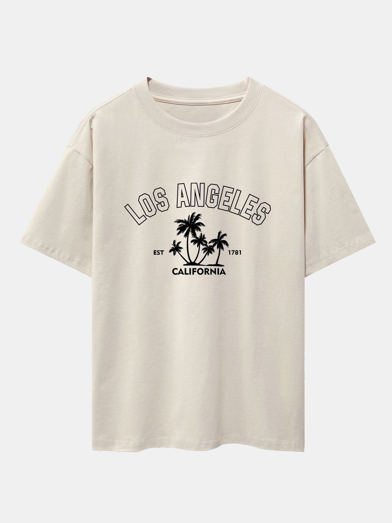 T-shirt oversize épais à imprimé palmiers de Los Angeles