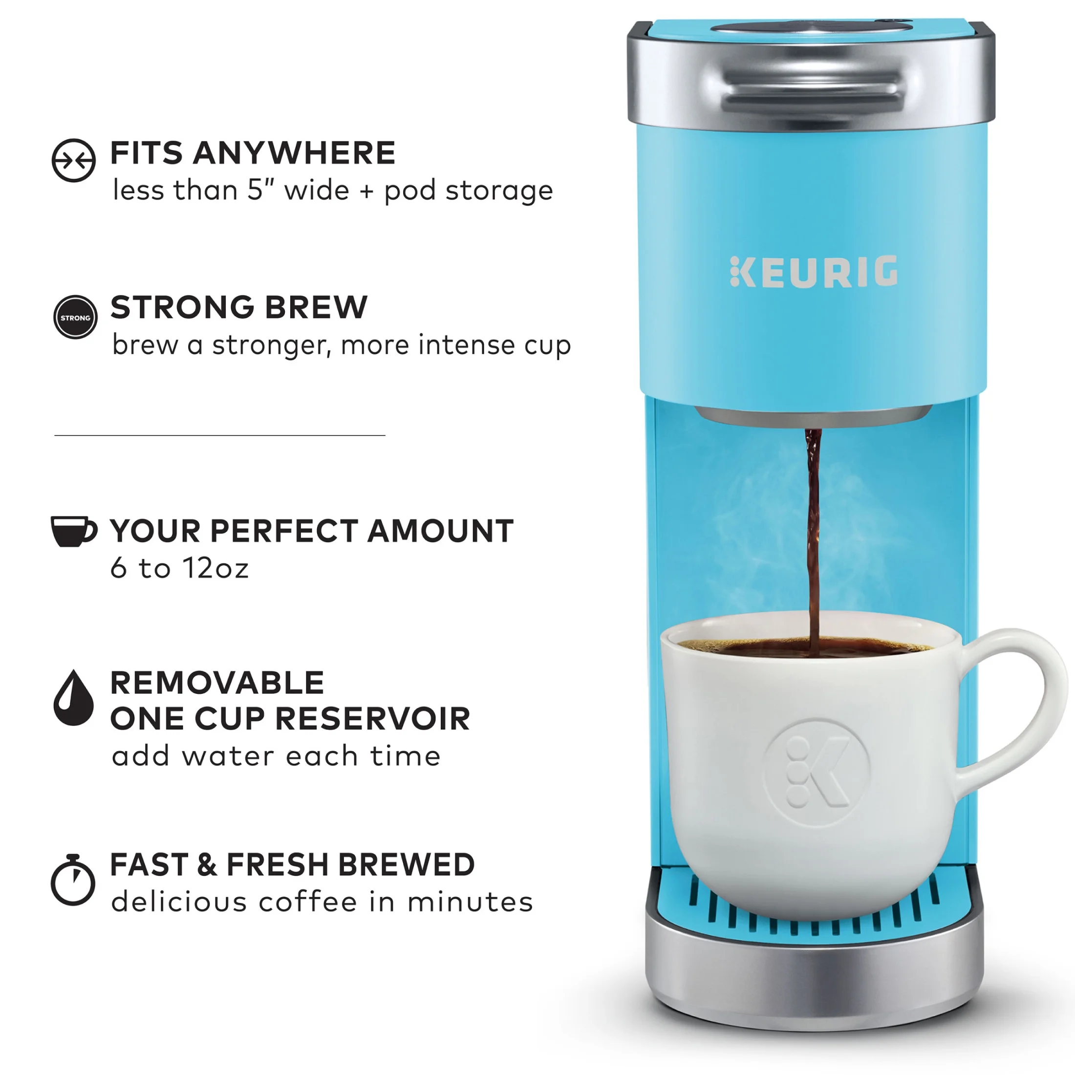 Keurig K - Mini Plus Single Serve K - Cup Pod Coffee Maker, Dusty Rosé