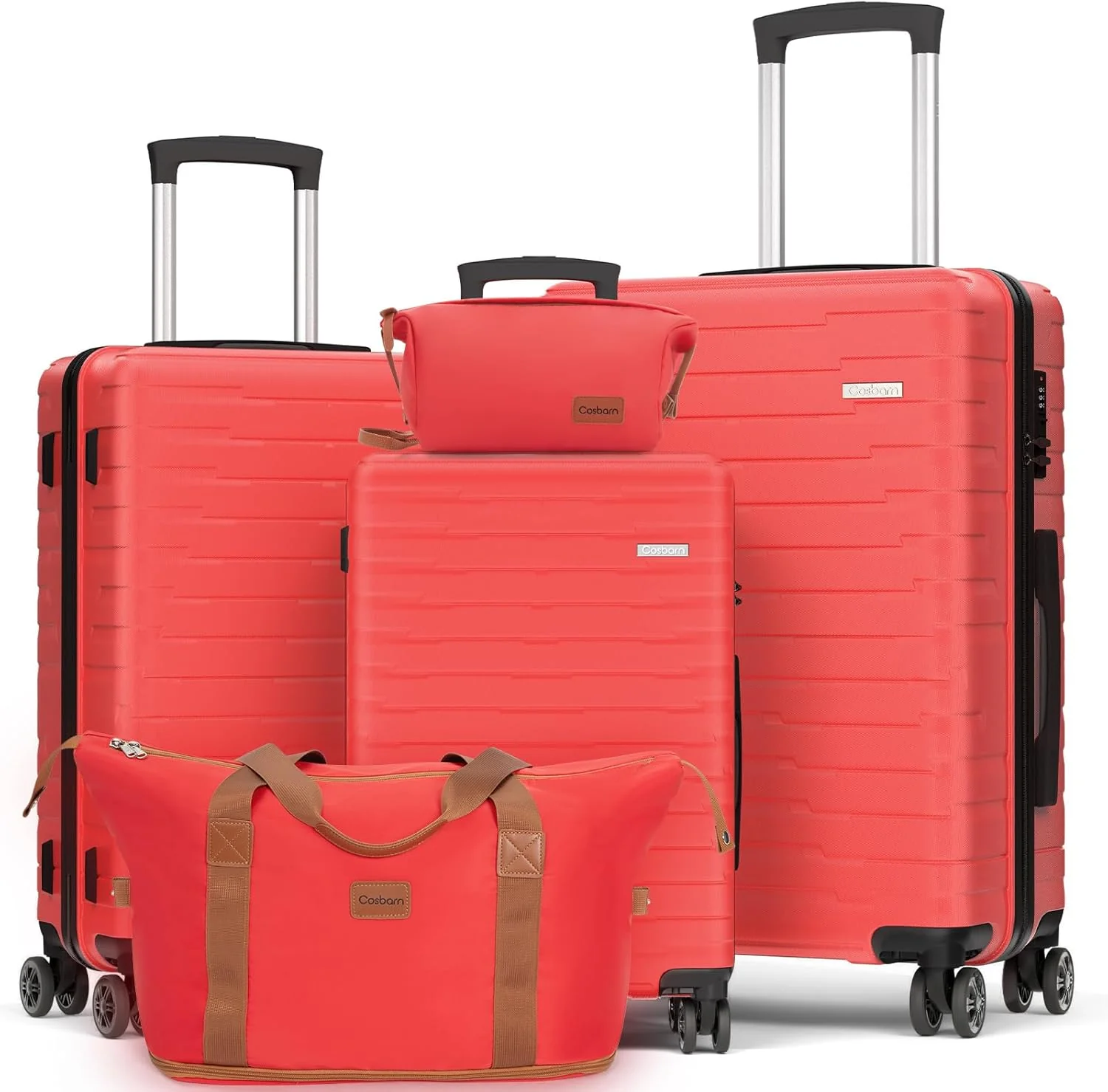 Ensemble de 5 valises à roulettes, valise rigide en ABS avec roulettes multidirectionnelles