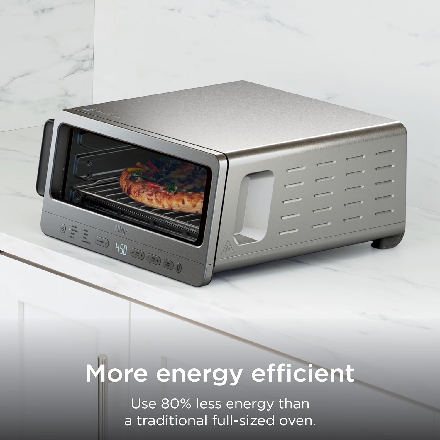 Ninja Flip Toaster Oven & Air Fryer, 8-in-1, Stainless Steel, SP151| Air fry, bake, broil, toast, bagel, dehydrate, reheat, 1800W, Flip up & away, XL capacity