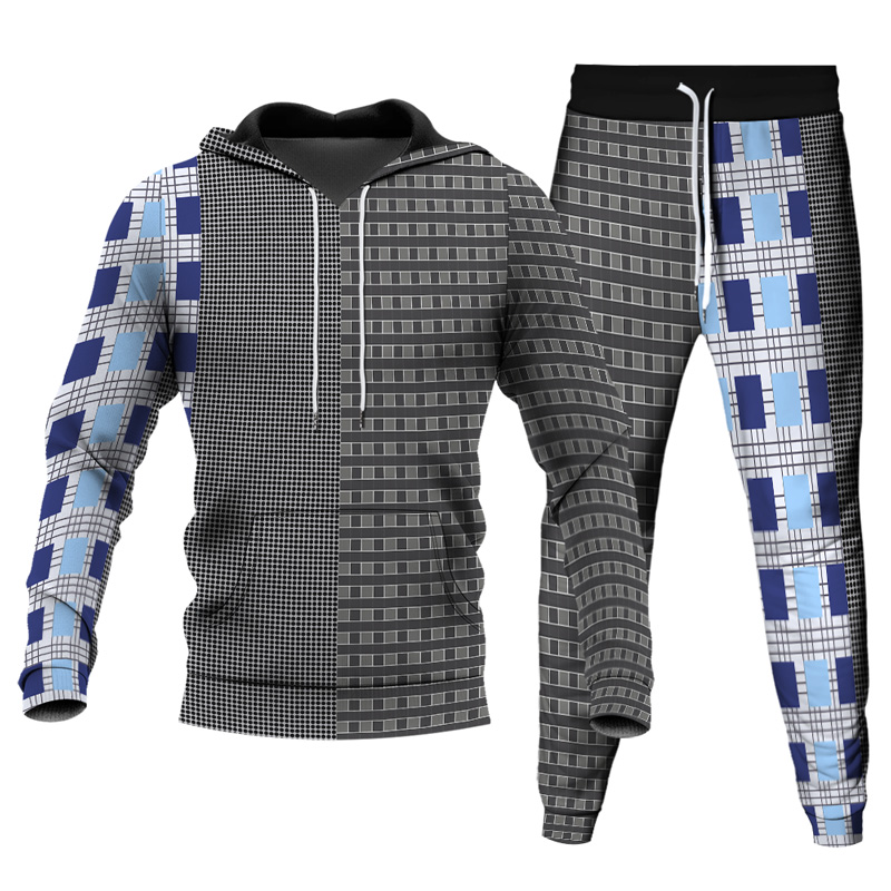 Ensemble de sweat à capuche imprimé personnalisé pour homme 007