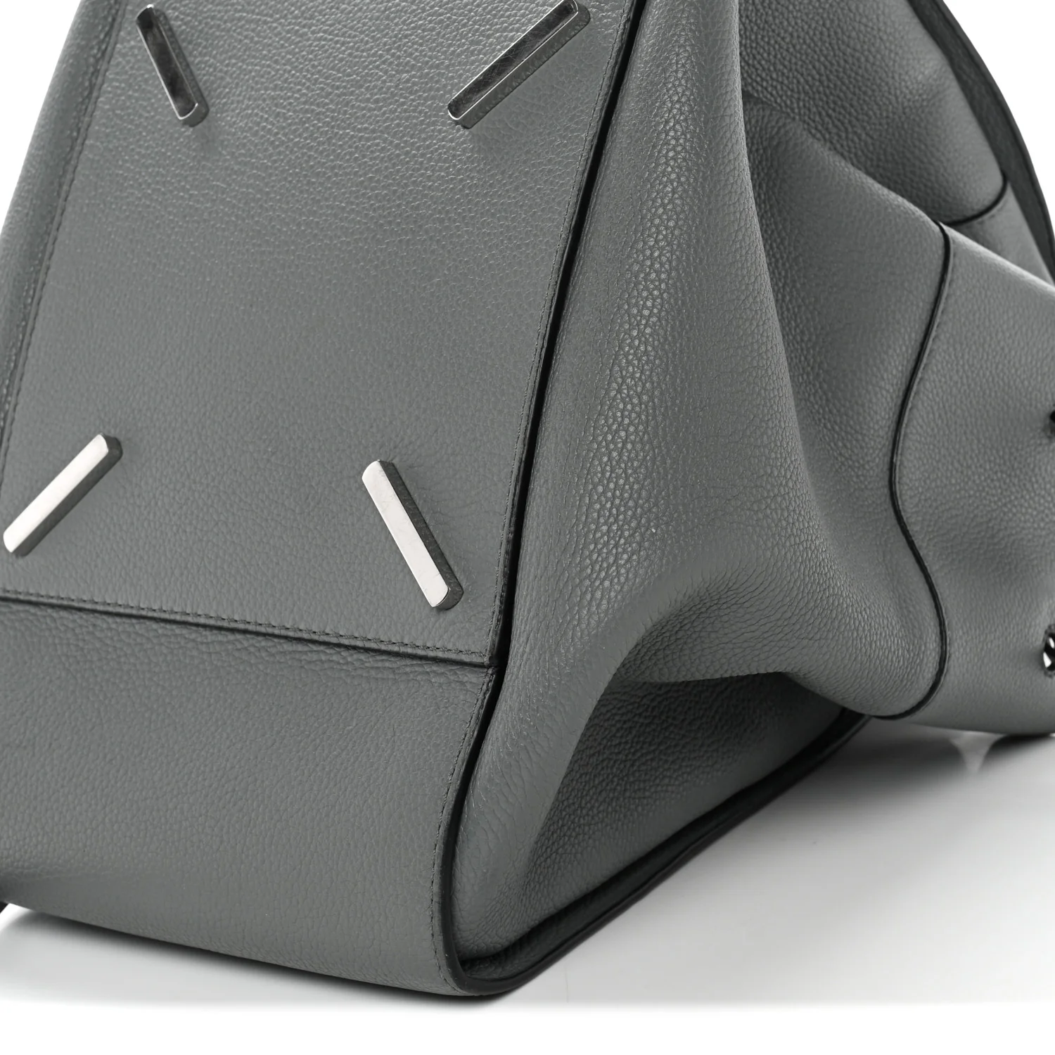 Grained Calfskin Medium Hammock Shoulder Bag Blue