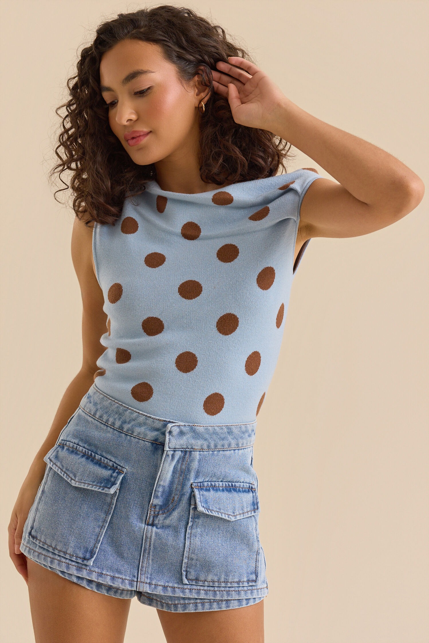 Fallon Denim Mini Skort