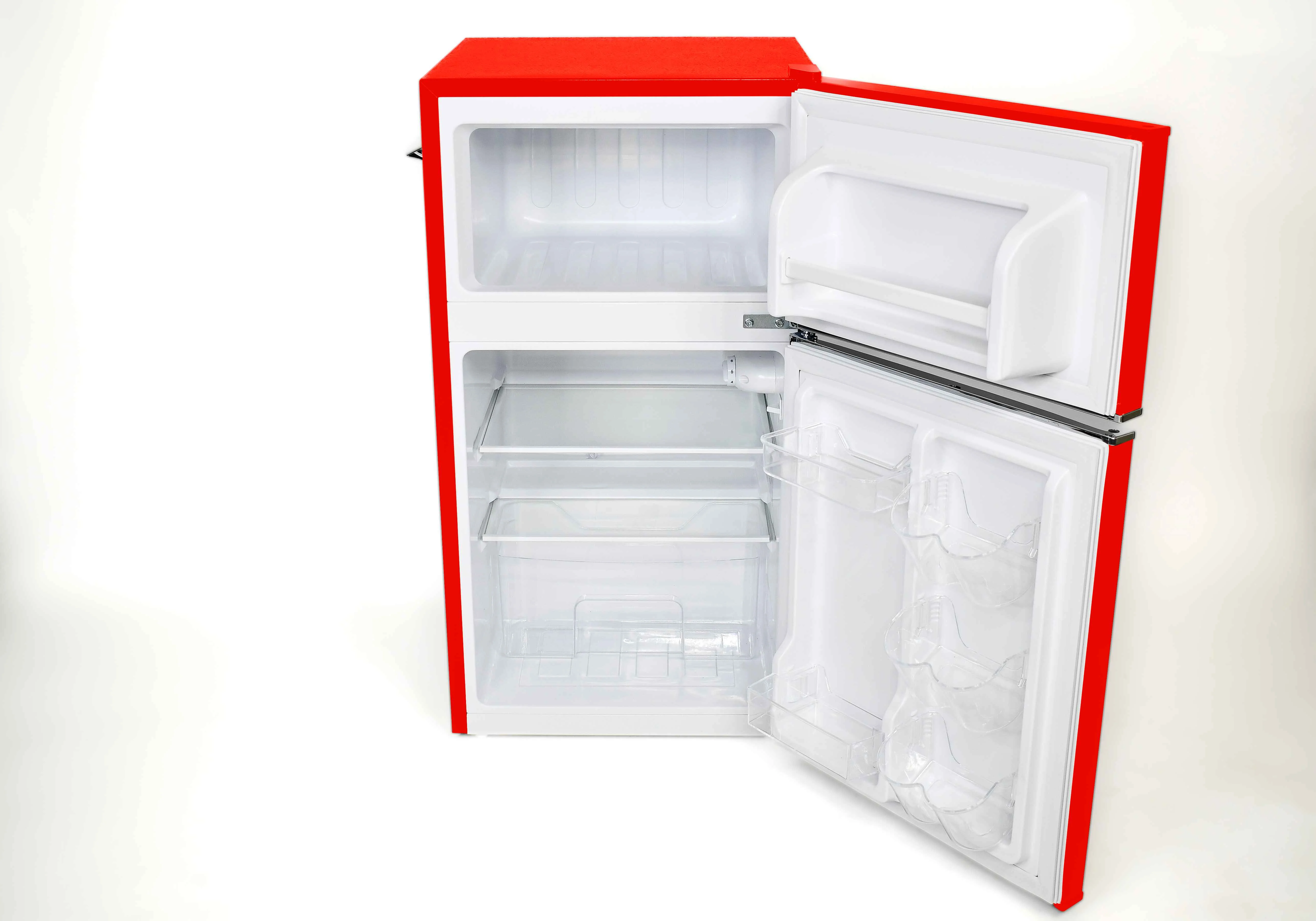 Retro 3.1 Cu ft Two Door Compact Refrigerator with Freezer, Red(Red) - Image 8