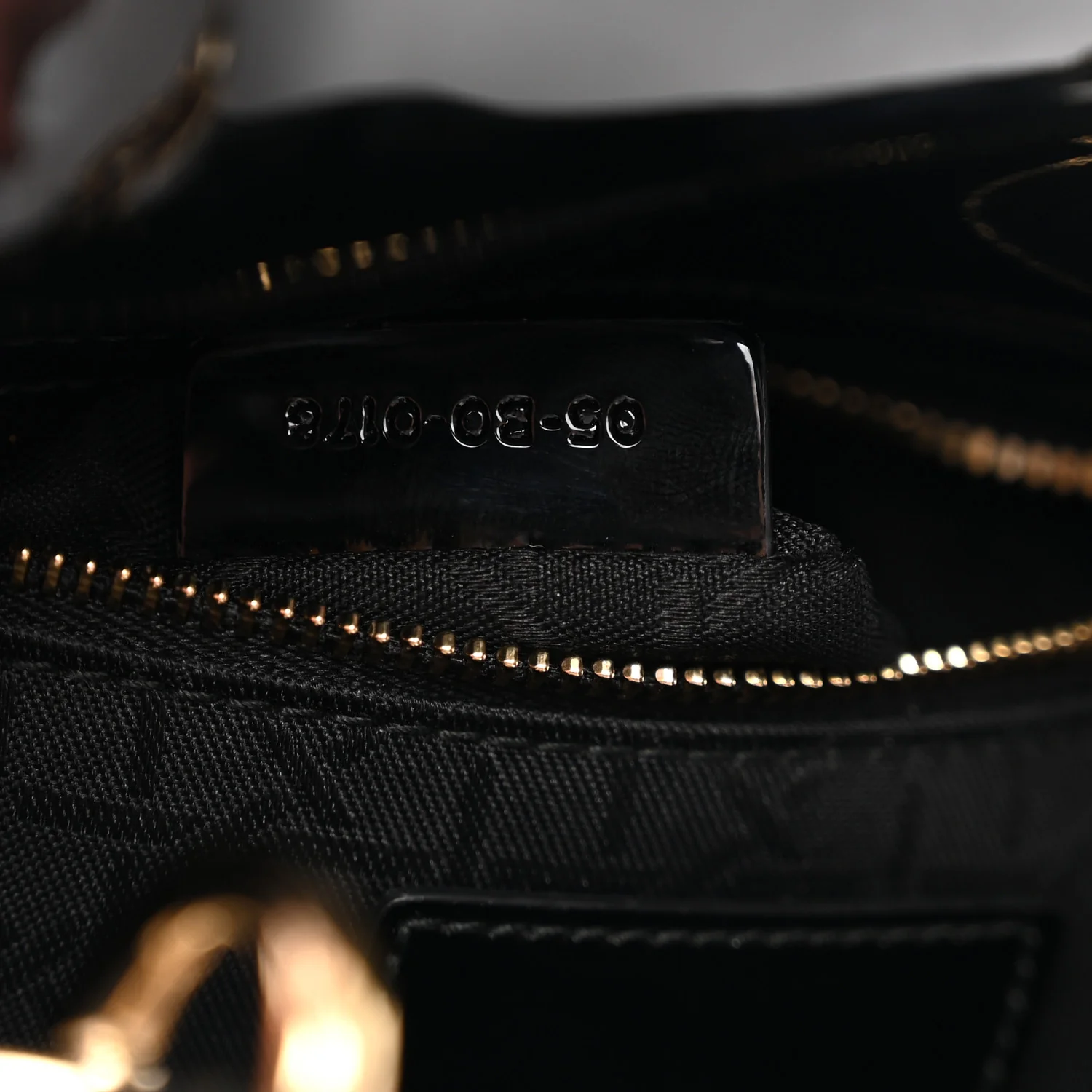Patent Cannage Mini Lady Dior Black