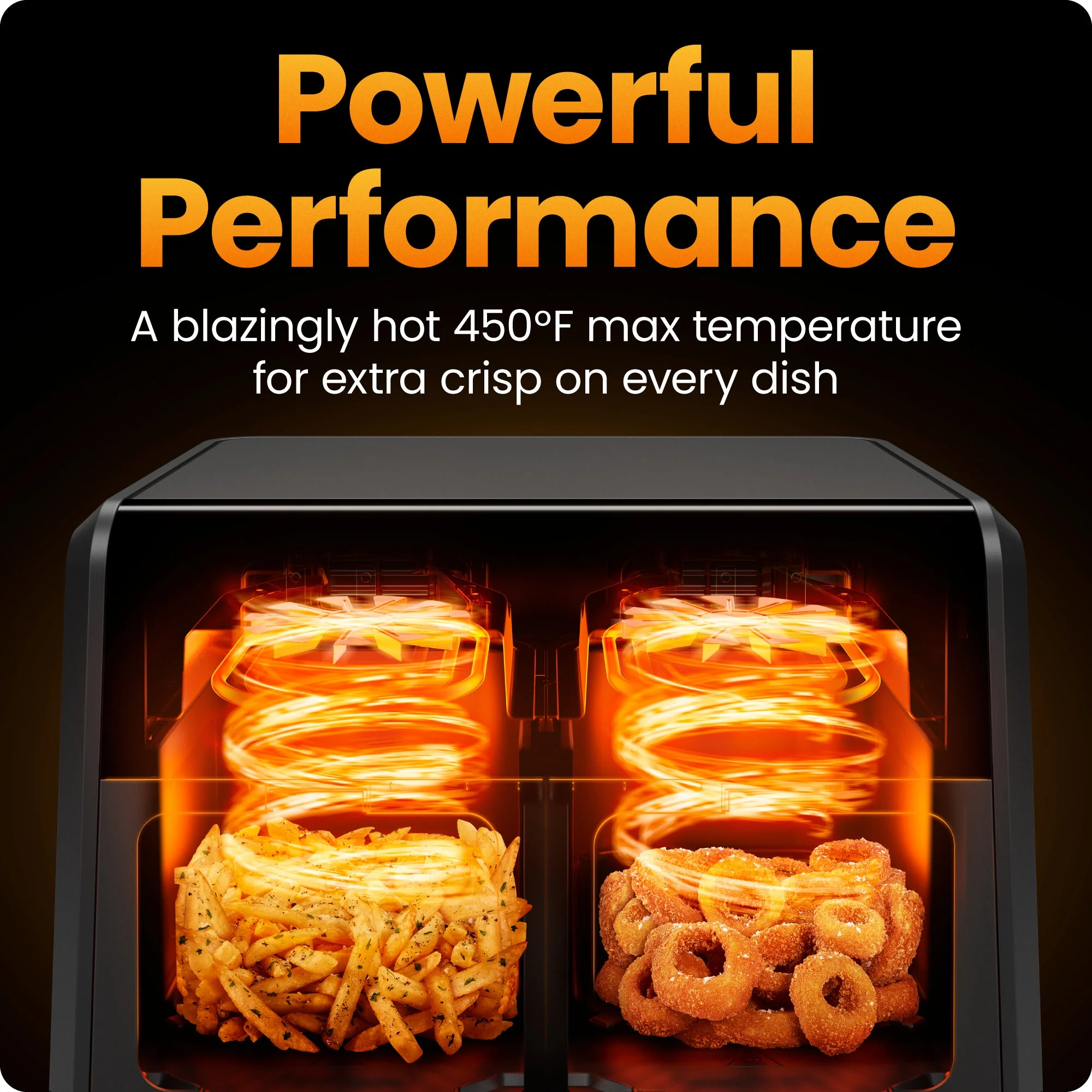 9 Qt. TurboFry Dual Basket Air Fryer with Window