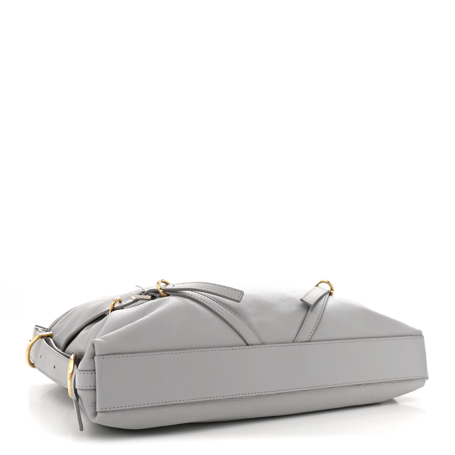 Calfskin Medium Voyou Bag Light Grey