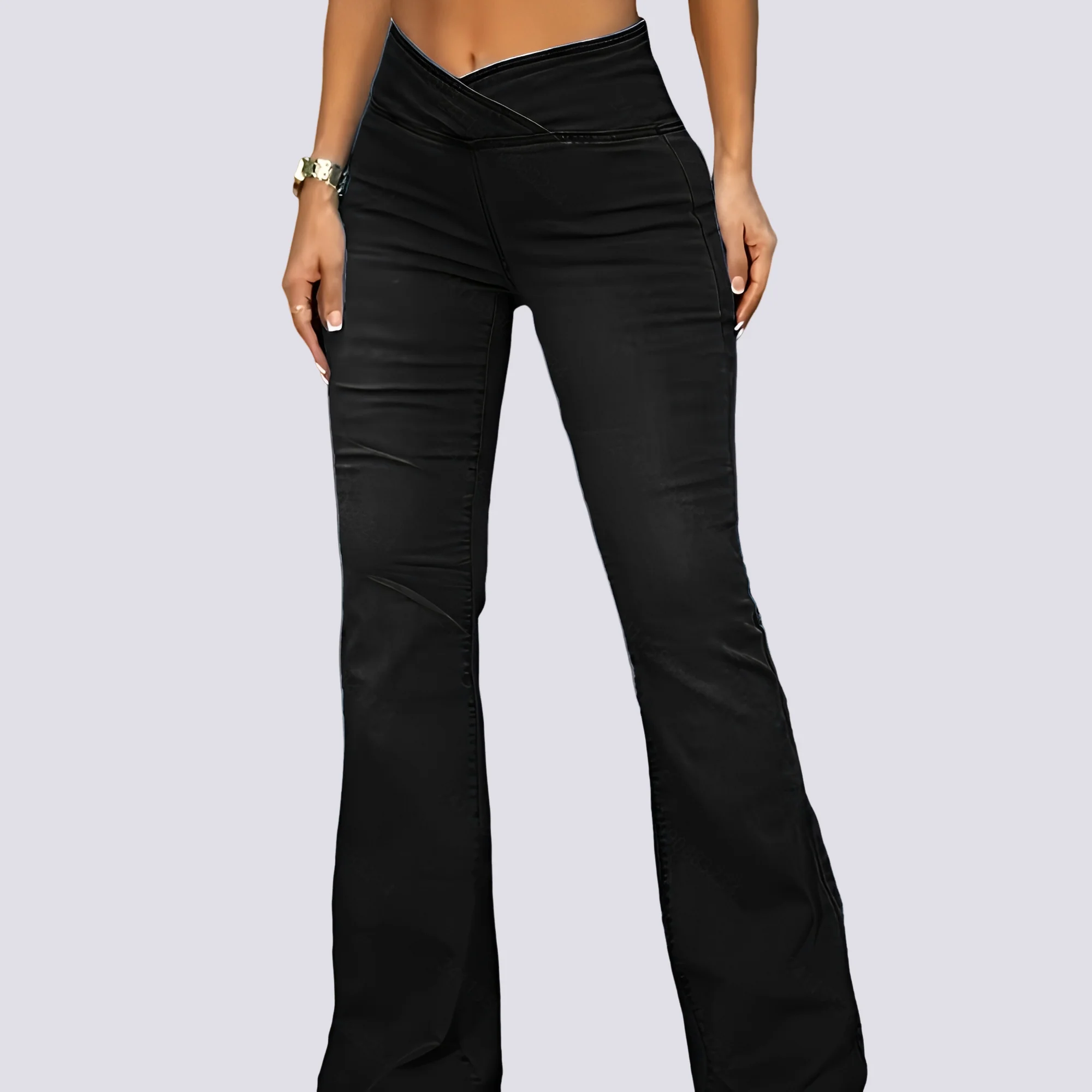 Lexi - Pantalon évasé en denim élégant